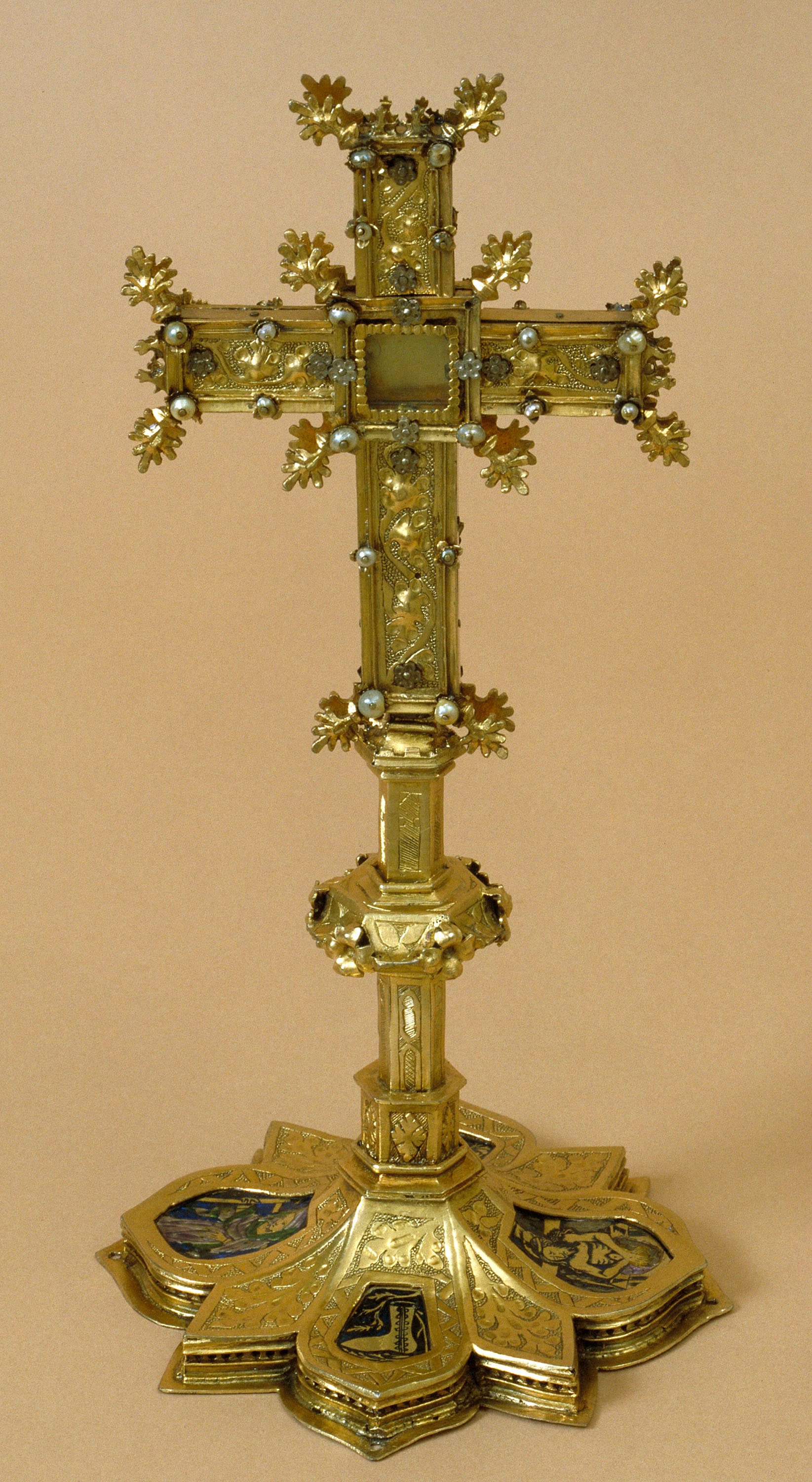 image for: Anònim. Catalunya. Barcelona - Creu reliquiari del fust de la Veracreu - Cap a 1420