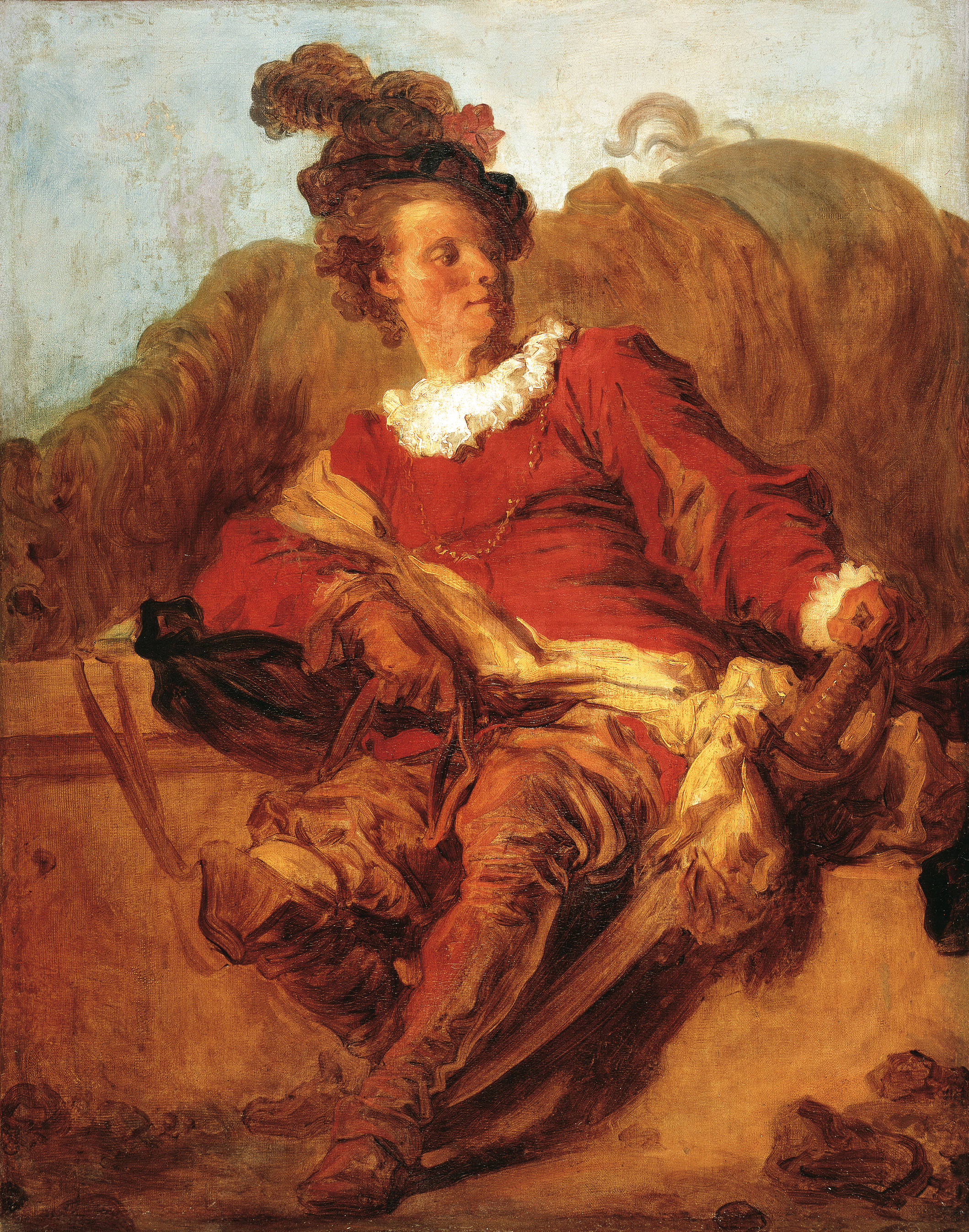 image for: Jean-Honoré Fragonard - Retrat de Charles-Michel-Ange Challe (?) - Cap a 1769