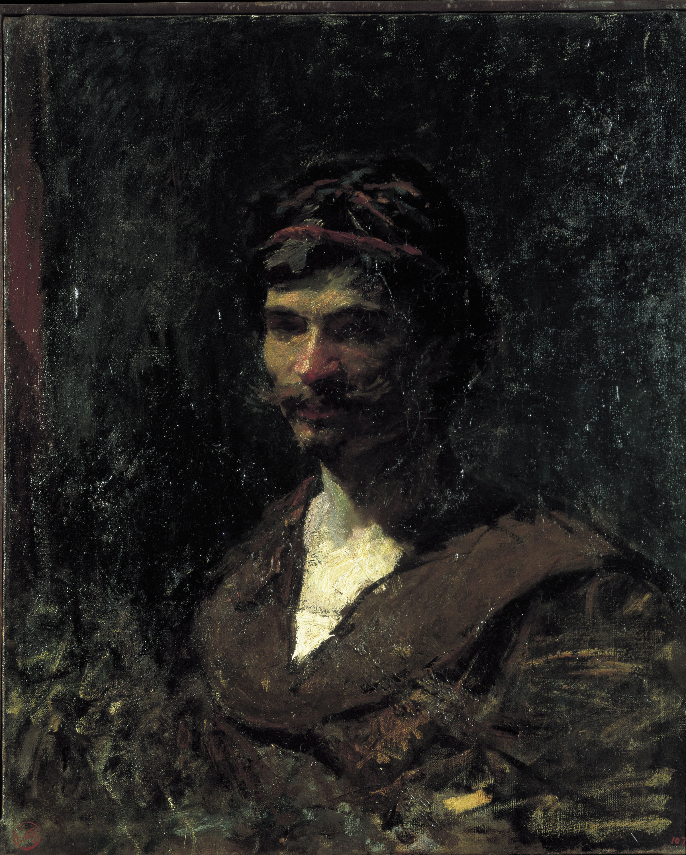image for: Marià Fortuny - Bust d'home. Al·legoria de Bacus - Cap a 1868
