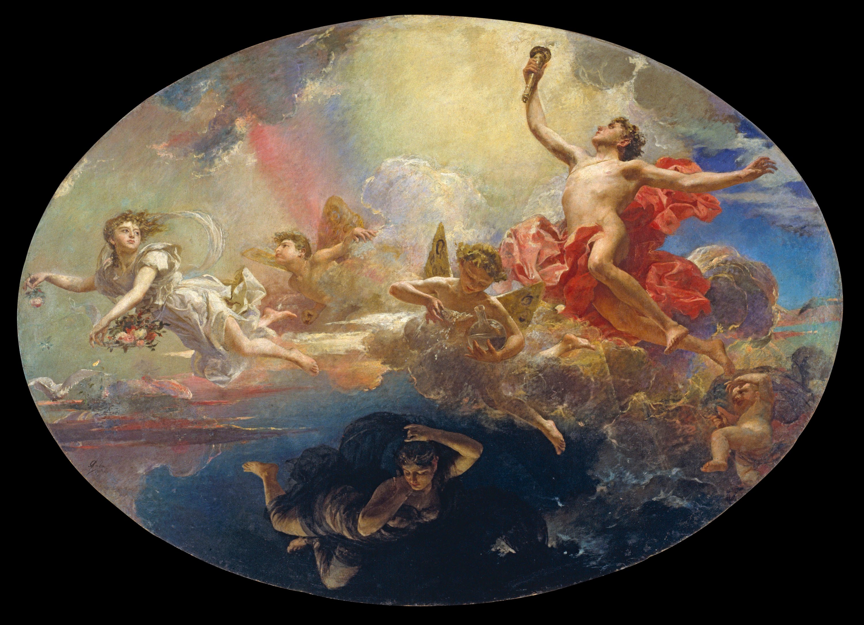 image for: Antoni Caba - El triomf del Dia sobre la Nit precedit de l'Aurora - 1882