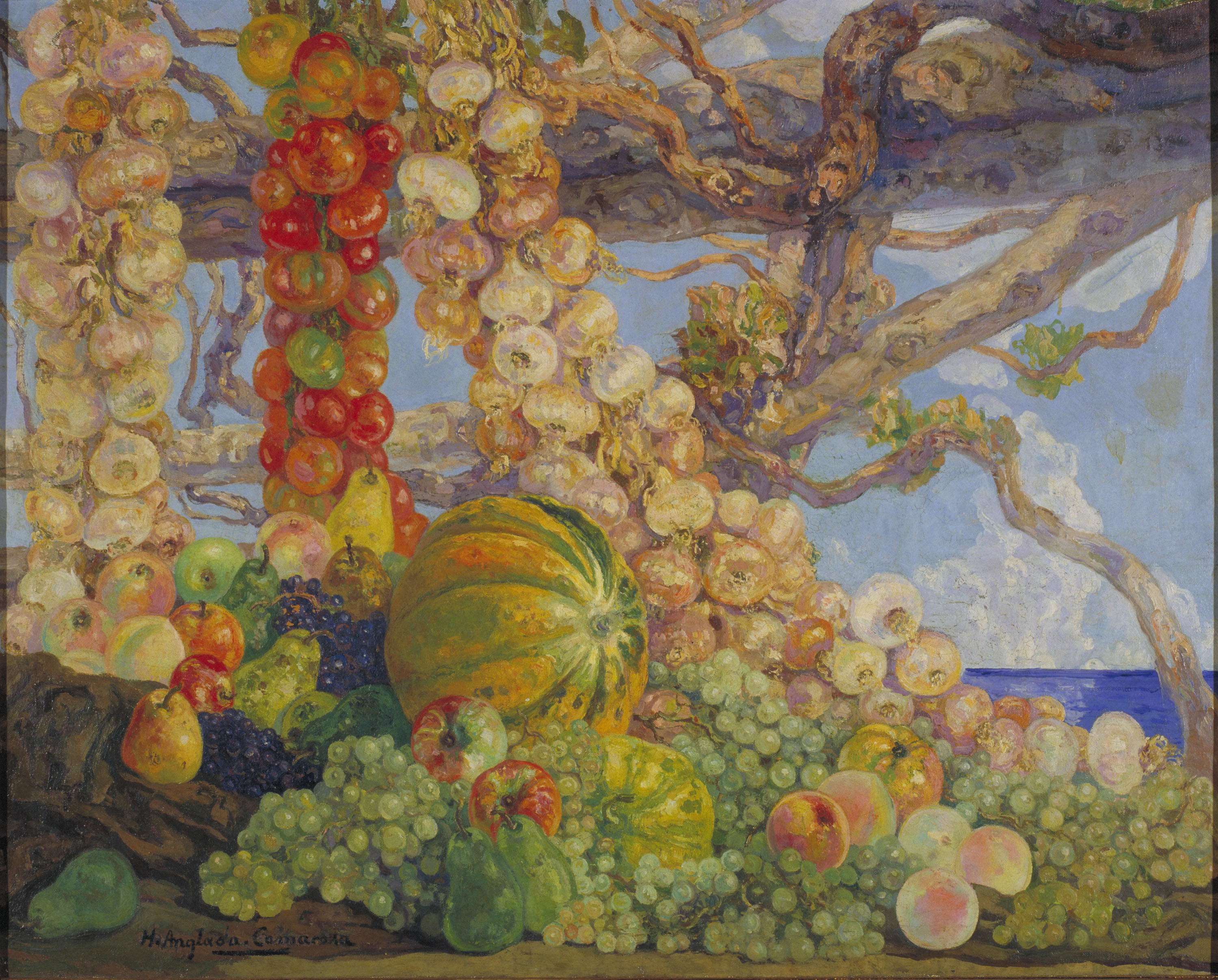 image for: Hermen Anglada Camarasa - Natura morta sota un emparrat - 1934