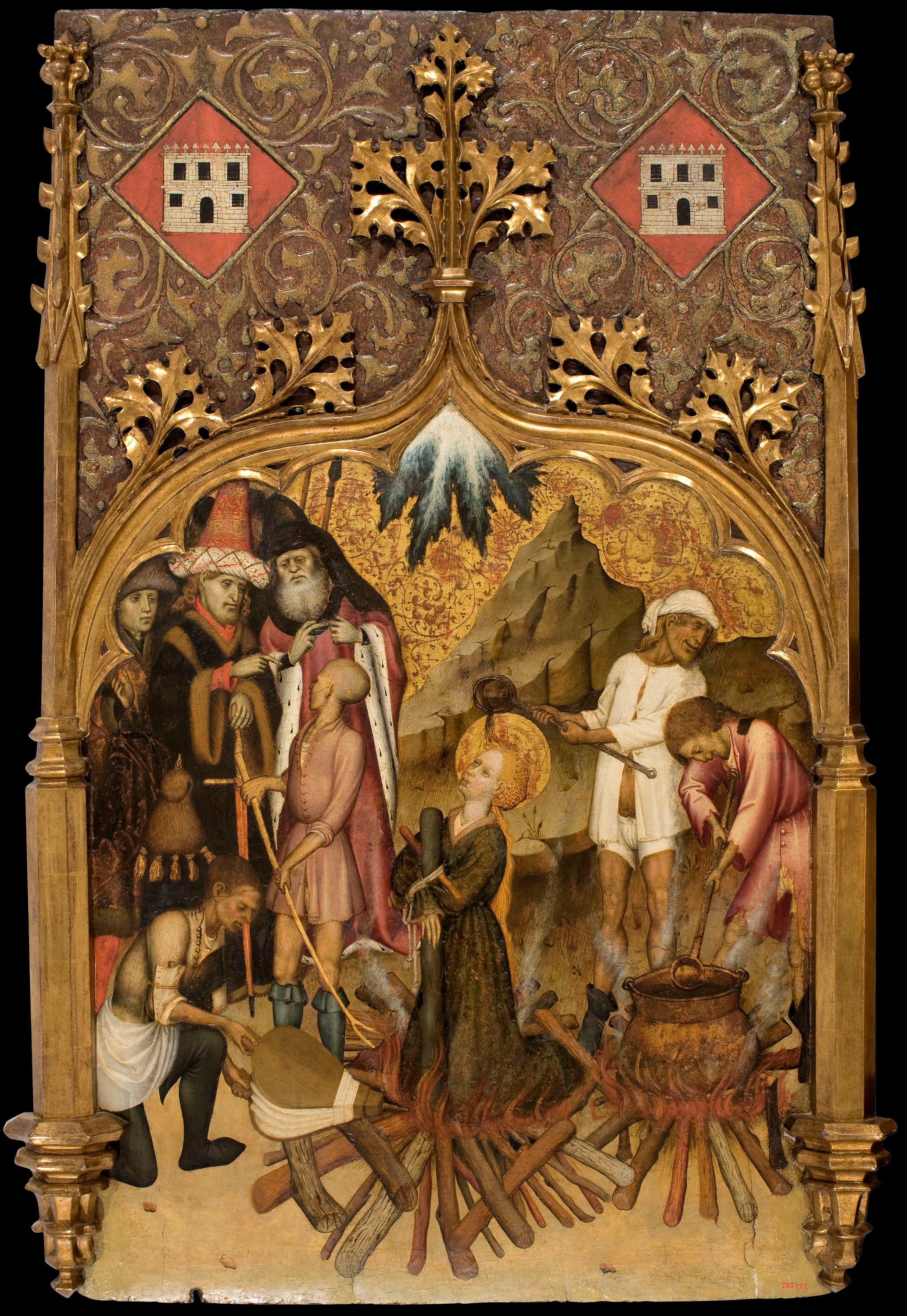 image for: Bernat Martorell - Martiri de santa Llúcia a la foguera - Cap a 1435