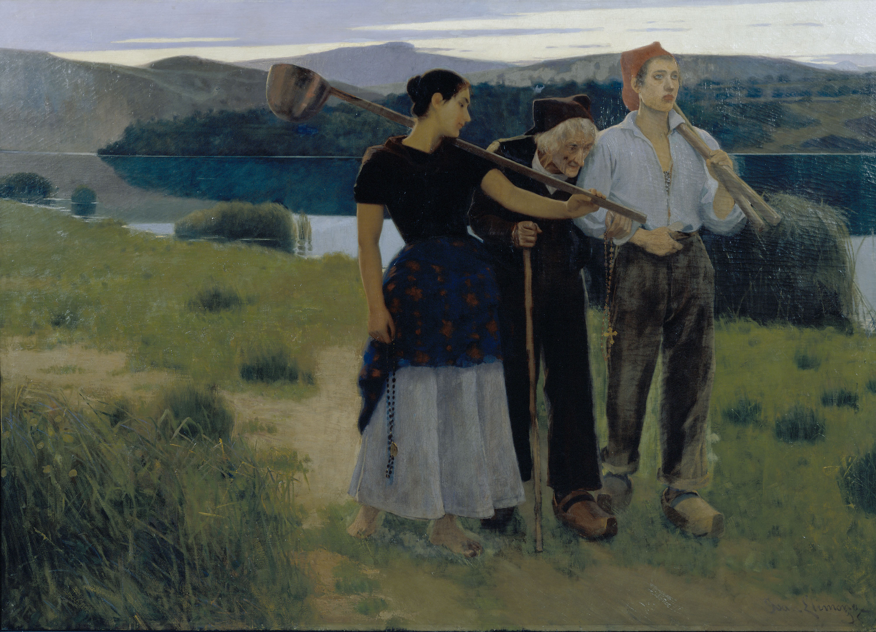 image for: Joan Llimona - Tornant del tros - 1896