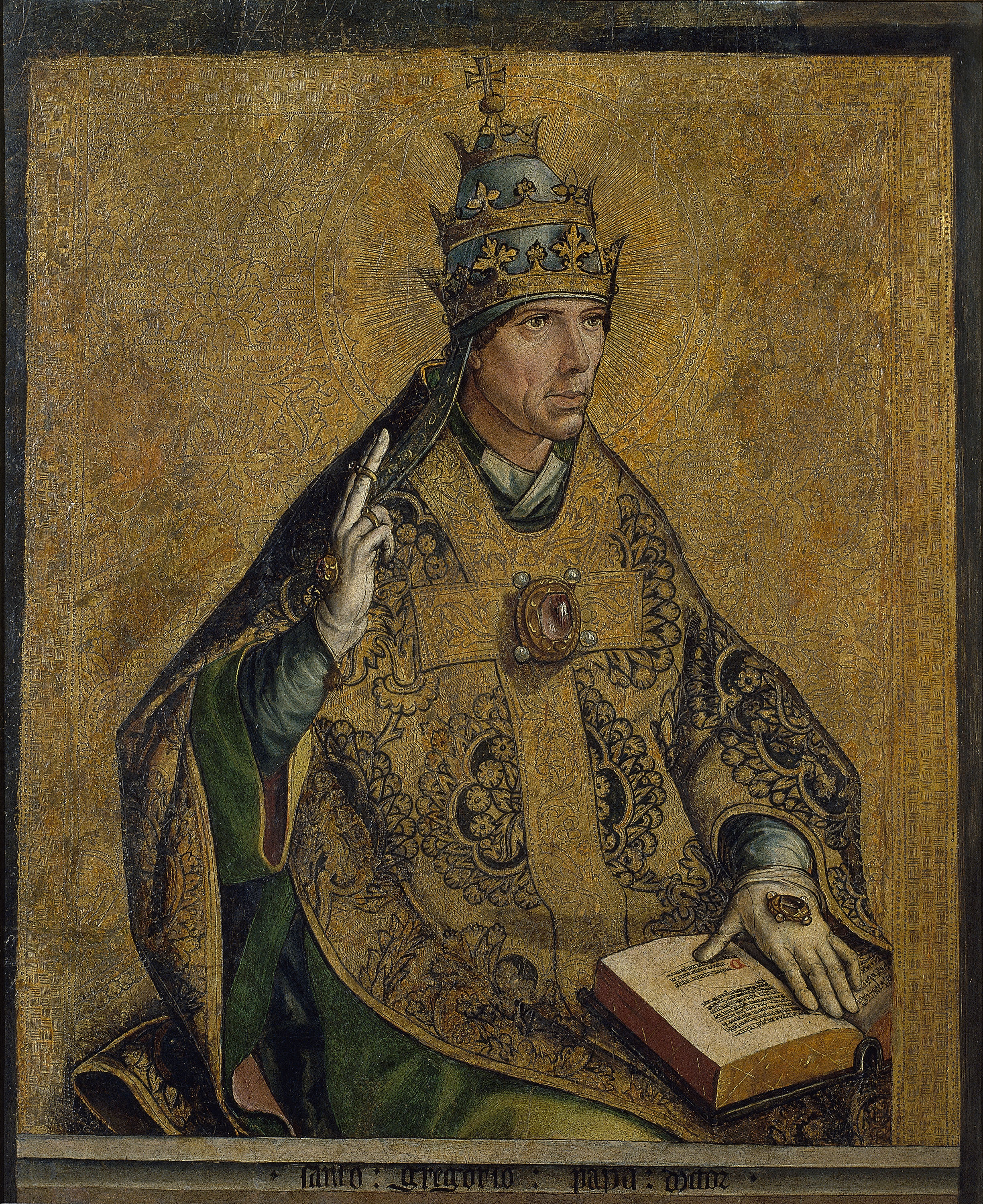 image for: Pedro Berruguete - Sant Gregori Papa - Cap a 1495