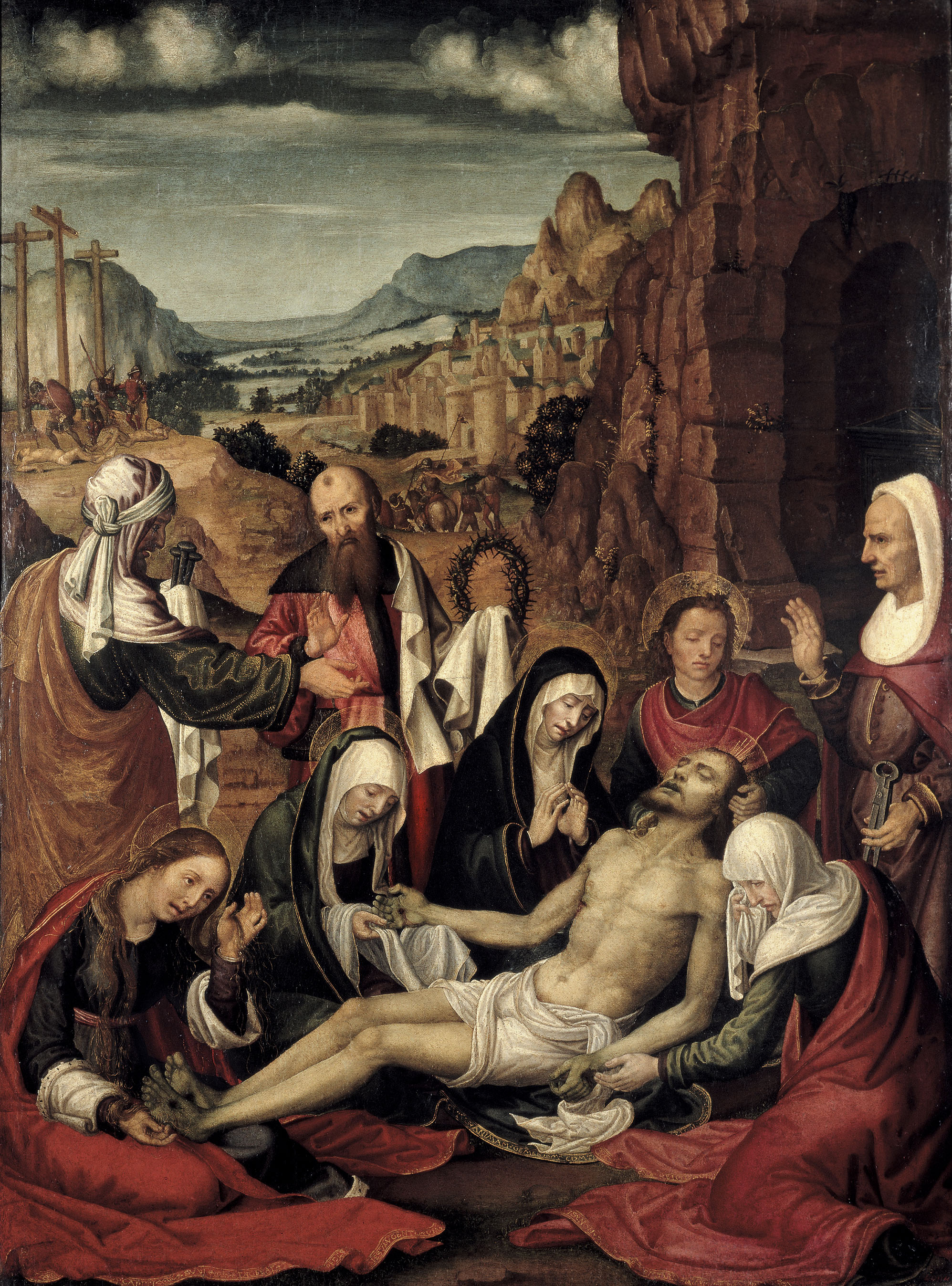 image for: Paolo da San Leocadio - Plany sobre Crist mort - Cap a 1507
