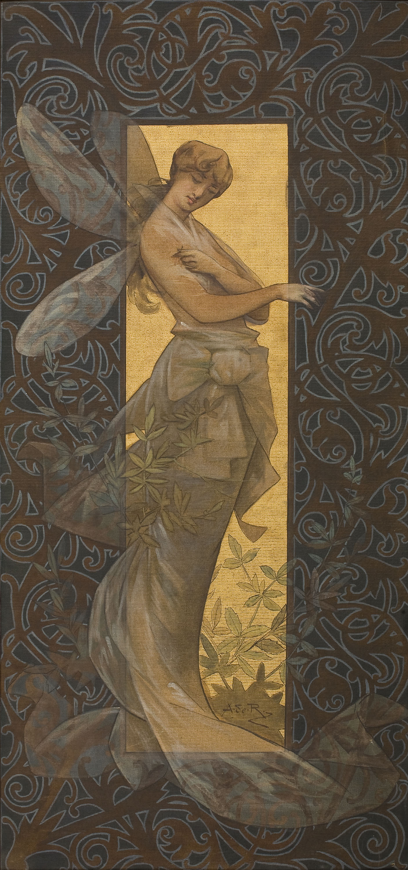 image for: Alexandre de Riquer - Figura femenina alada - 1887