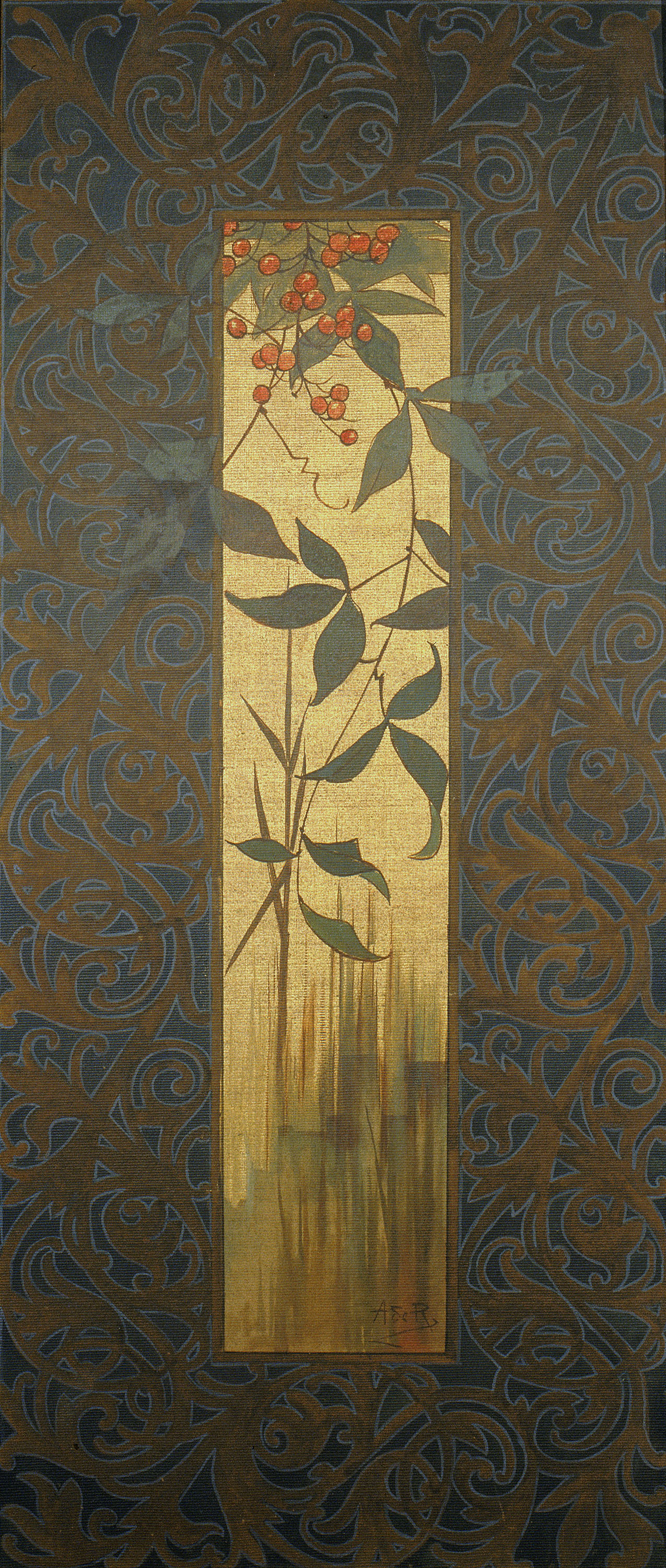 image for: Alexandre de Riquer - Composició amb motius vegetals japonitzants - 1887