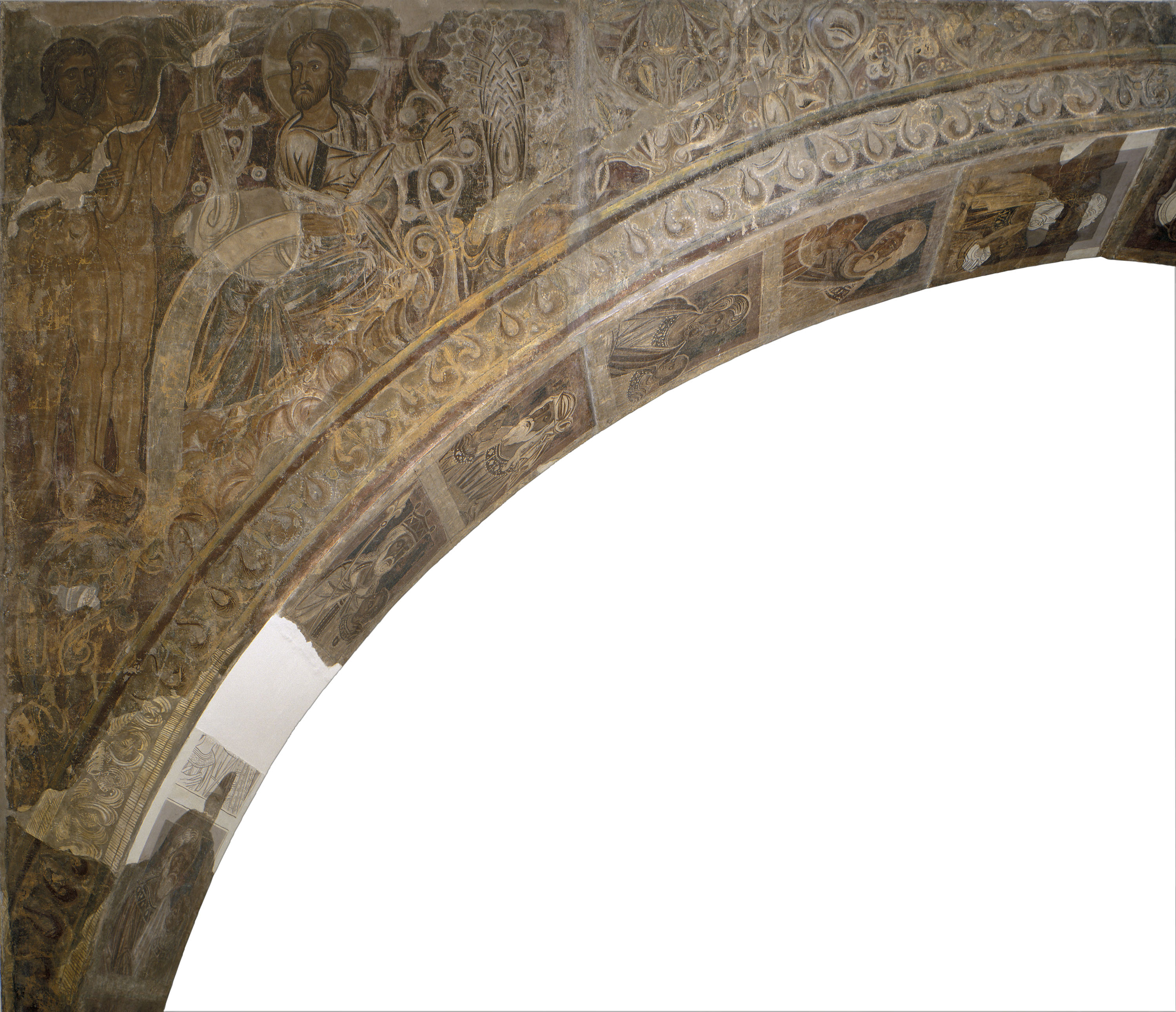 image for: Mestre de la sala capitular de Sixena - Déu mostra el Paradís a Adam i Eva, de la sala capitular de Sixena - Entre 1196-1200