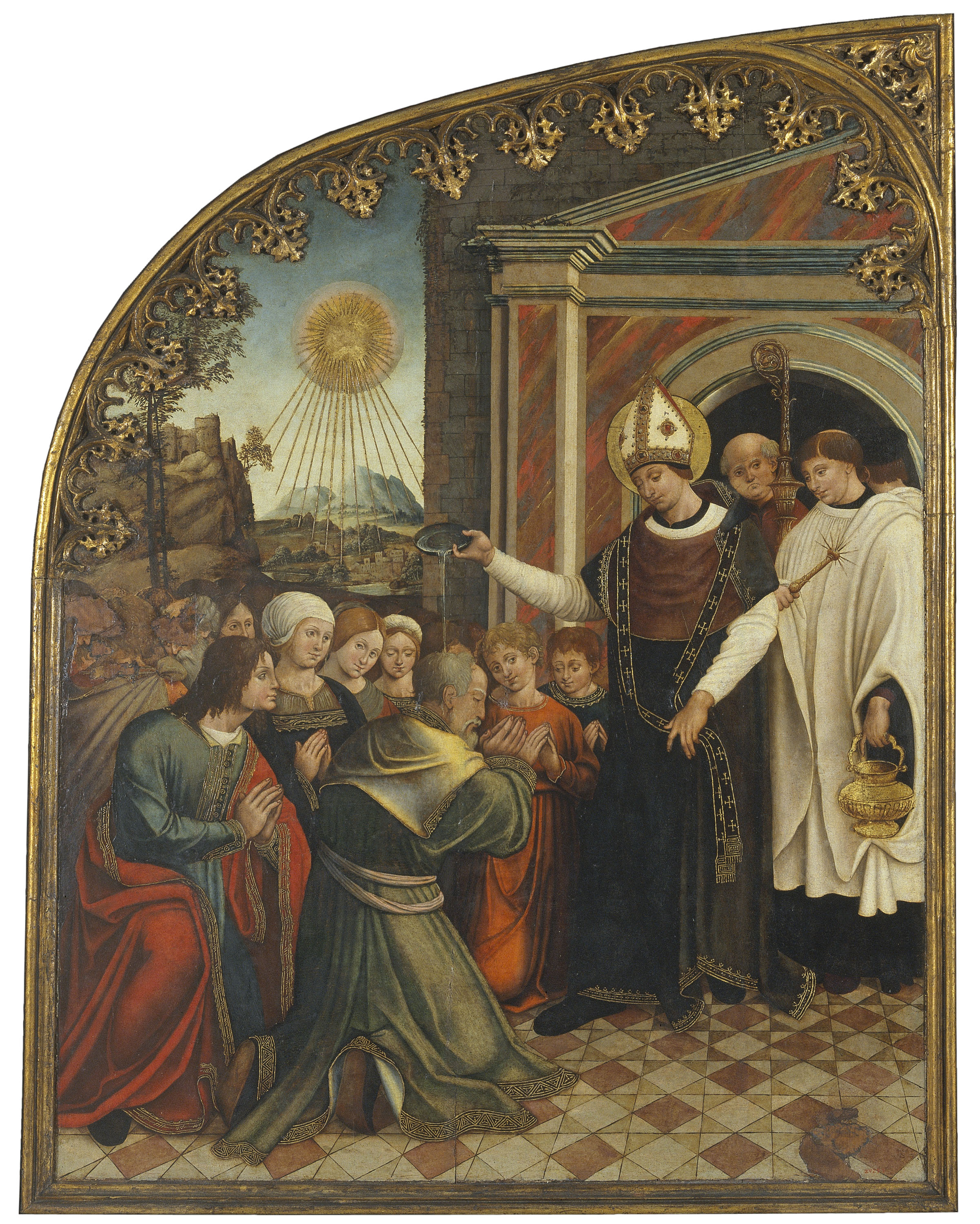 image for: Pere Nunyes - Sant Eloi bateja els infidels - 1526-1529