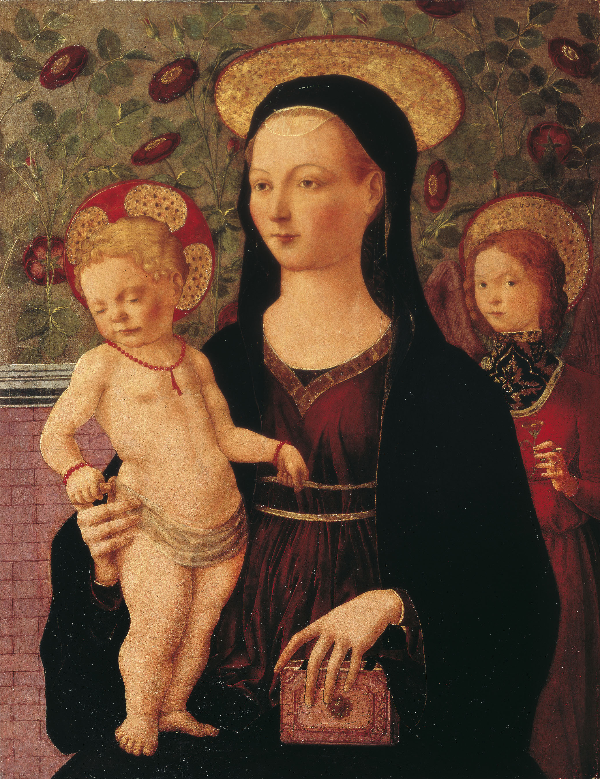 image for: Francesco del Cossa - Mare de Déu amb el Nen Jesús i un àngel - Cap a 1460