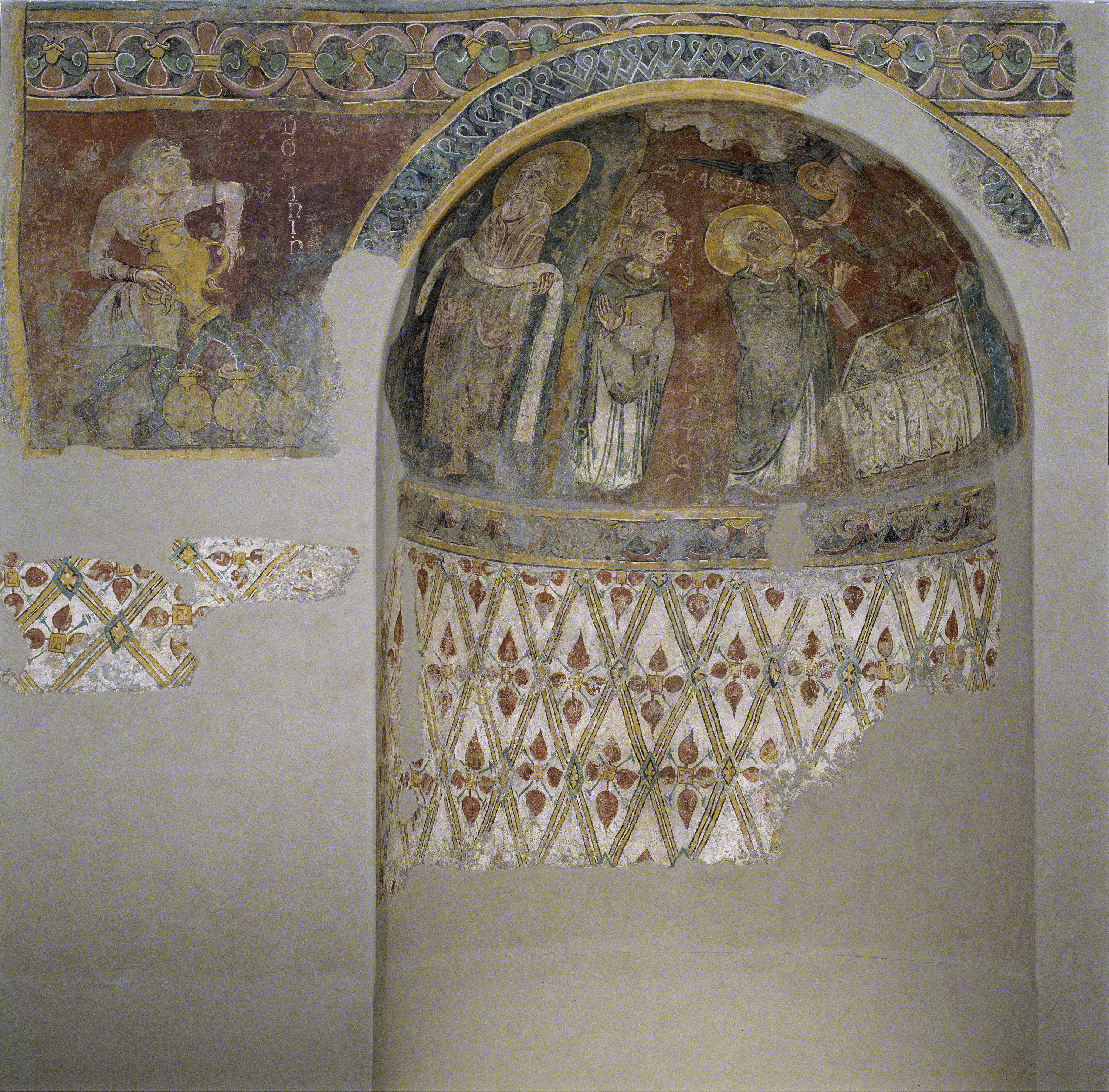 image for: Mestre de Sant Esteve d'Andorra - Fornícula i fragment del mur nord de Sant Esteve d'Andorra - Cap a 1200-1210