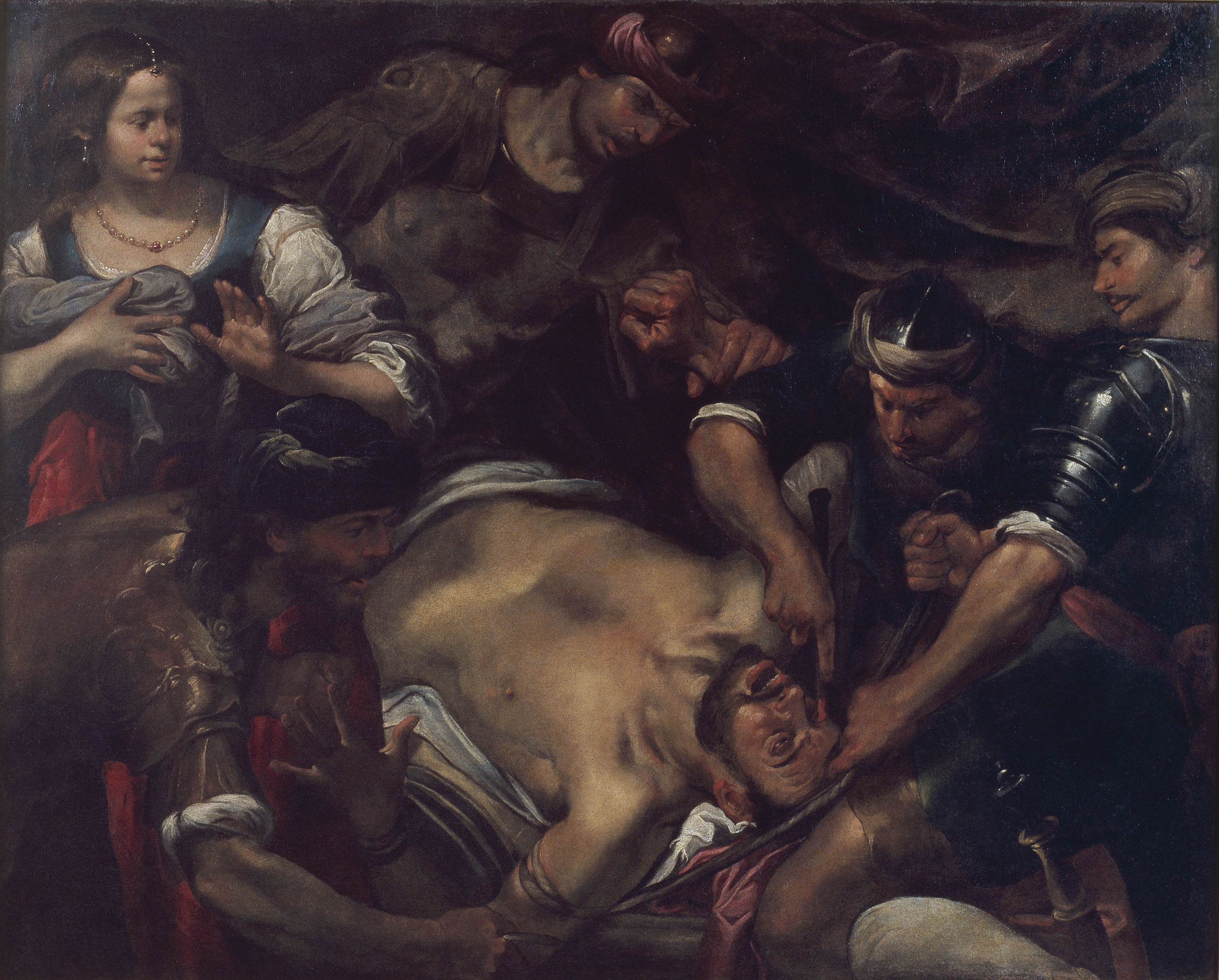 image for: Gioacchino Assereto - Els filisteus arrencant els ulls a Samsó - Primera meitat del segle XVII