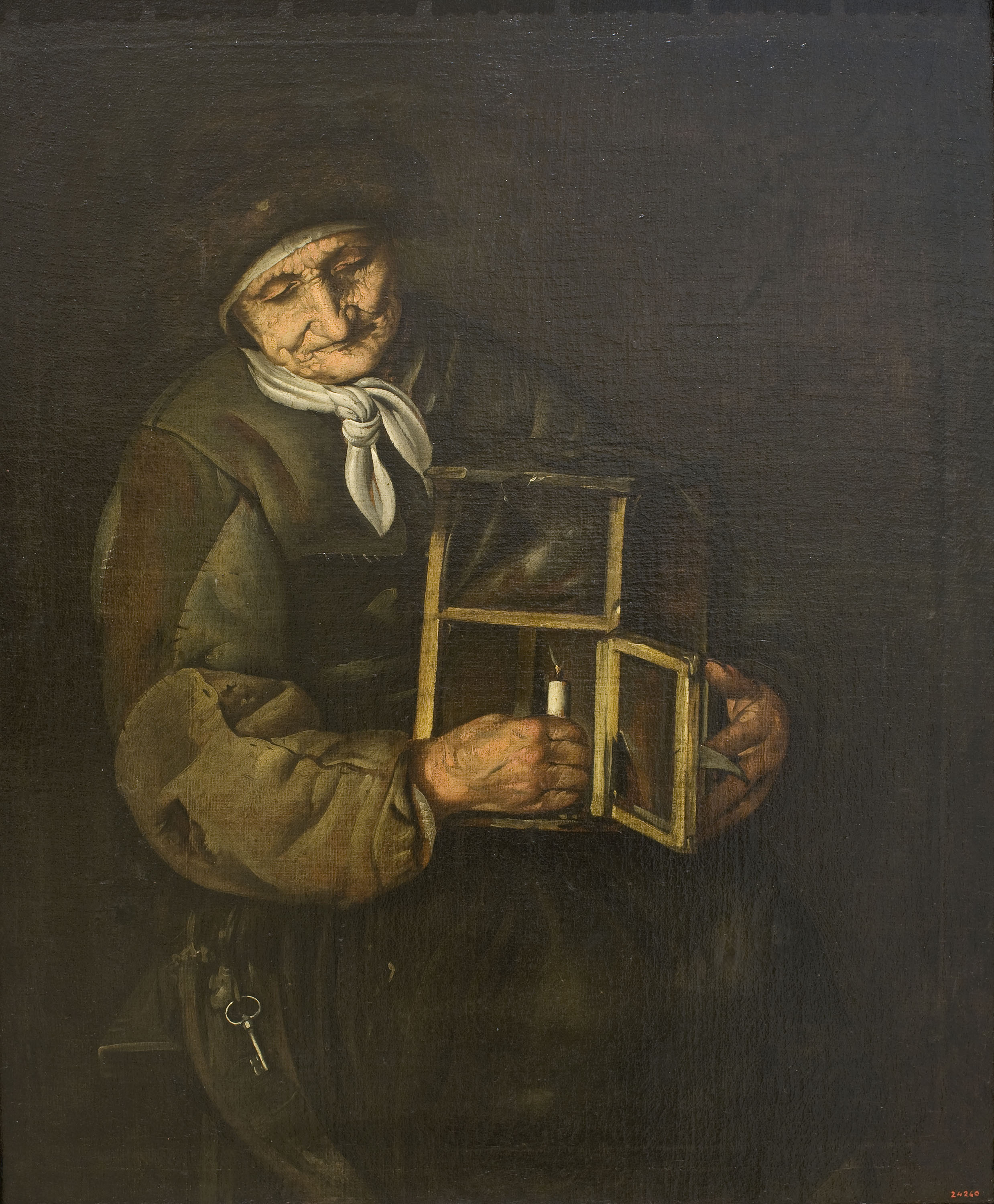 image for: Giacomo Francesco Cipper (Todeschini) - Vella amb un fanal - Cap a 1715