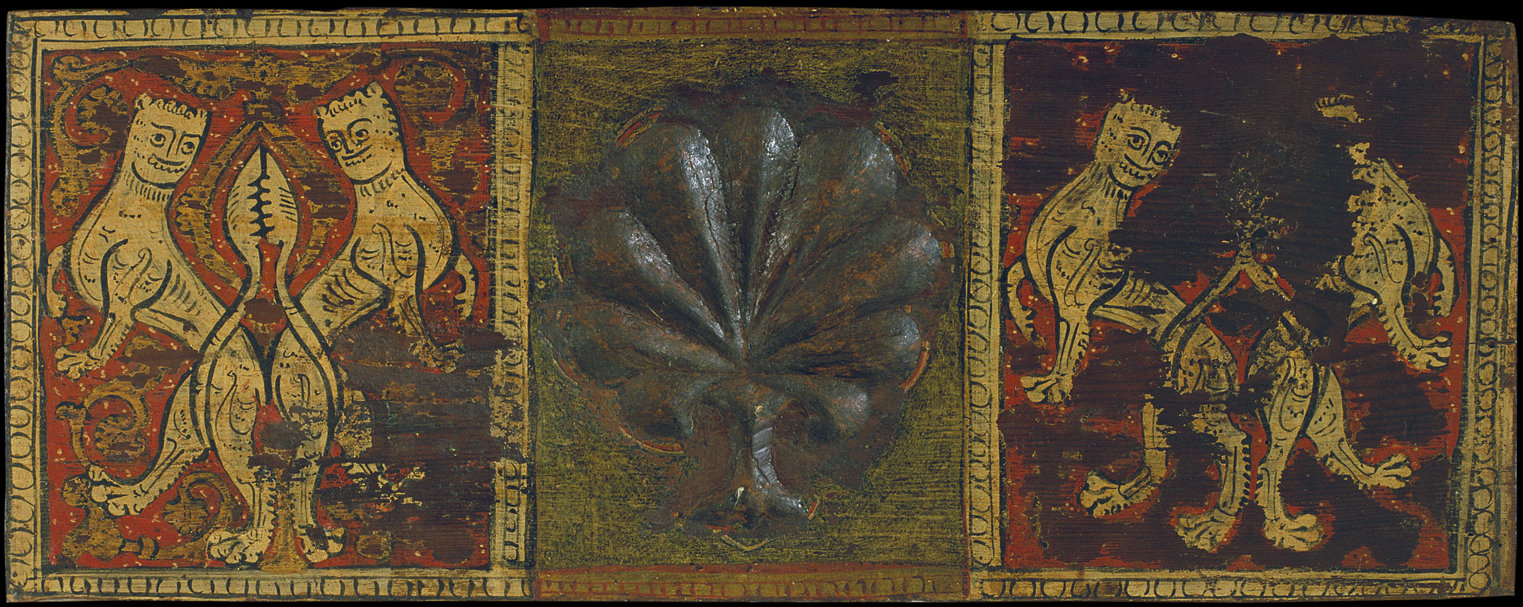 image for: Anònim. Catalunya - Taula d'enteixinat amb palmeta i animals fantàstics - Cap a 1300