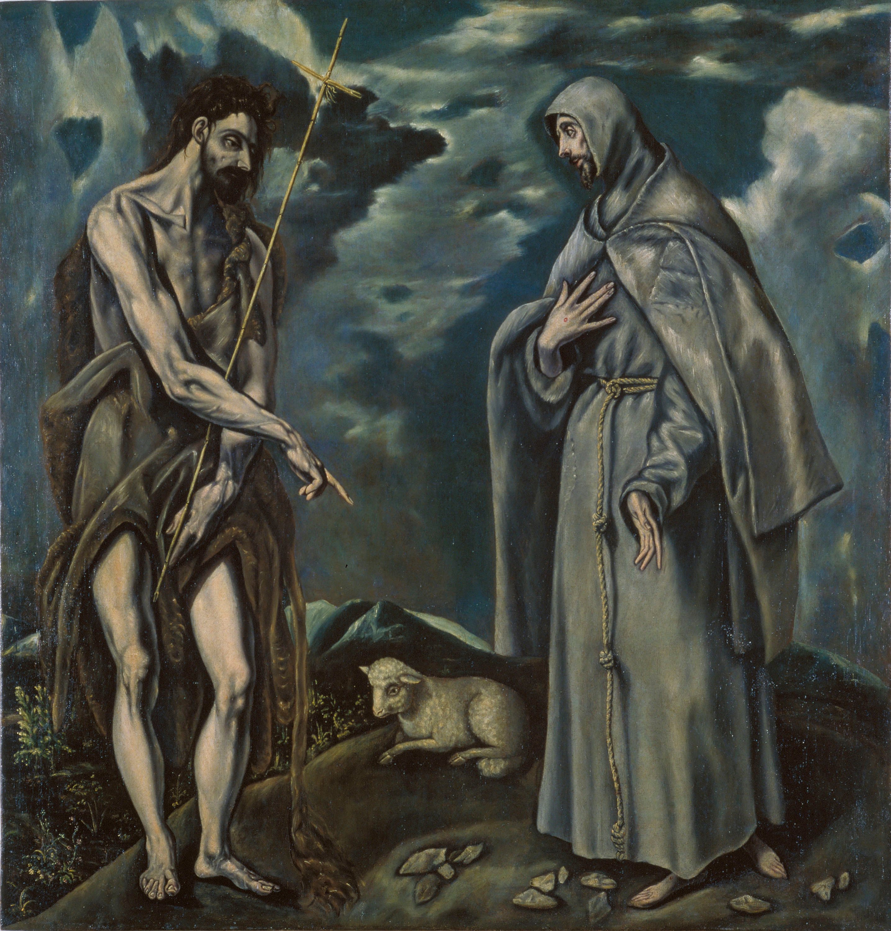 image for: Doménikos Theotokópoulos (El Greco) - Sant Joan Baptista i sant Francesc d'Assís - Finals del segle XVI – inicis del segle XVII