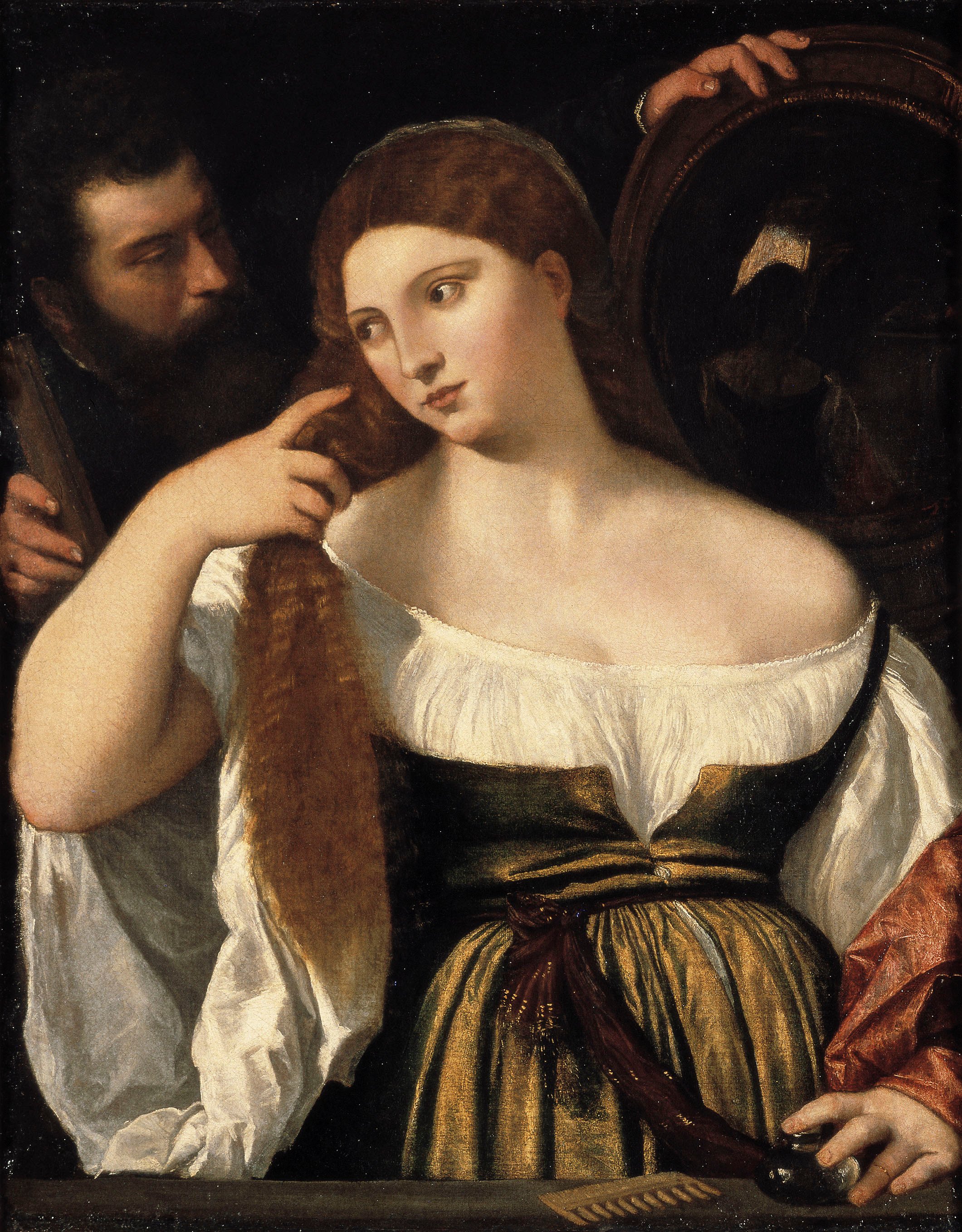 image for: Tiziano Vecellio - Noia davant el mirall - Posterior a 1515