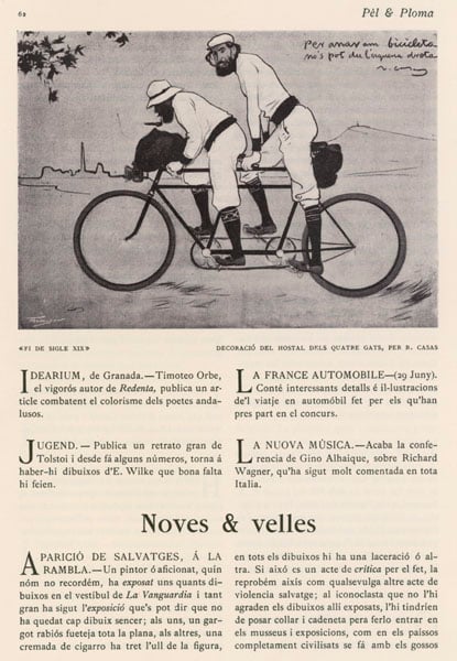 image for: Ramon Casas - Ramon Casas i Pere Romeu en un tàndem - Barcelona, 1897 [3]