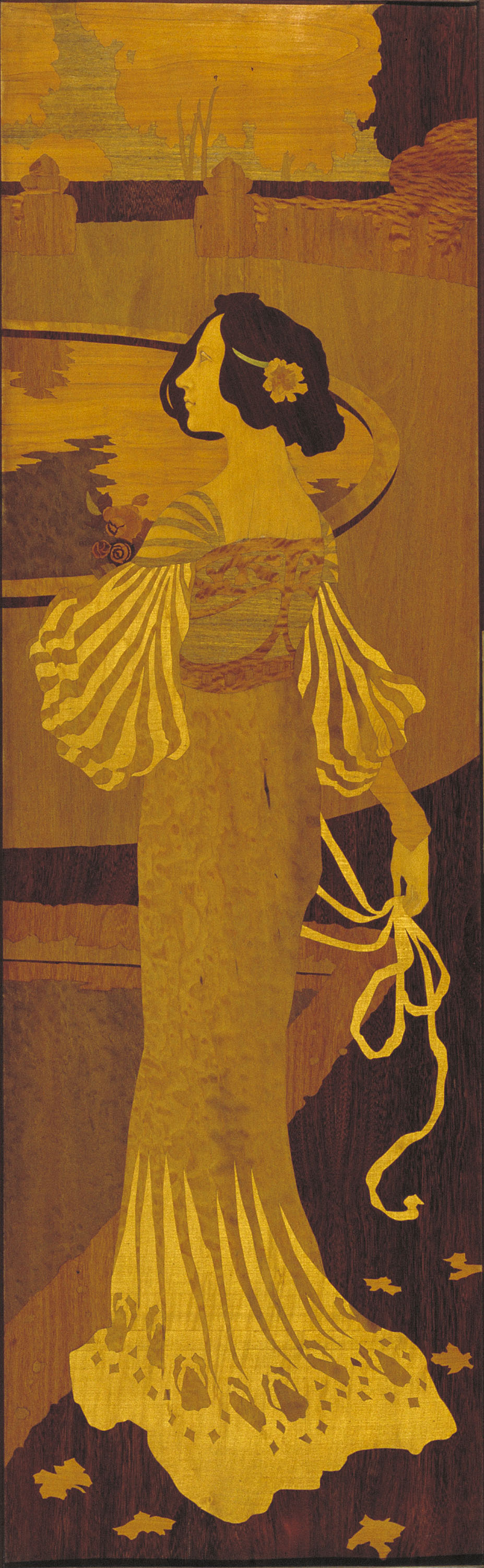 image for: Gaspar Homar - Dama en un jardí - Cap a 1905