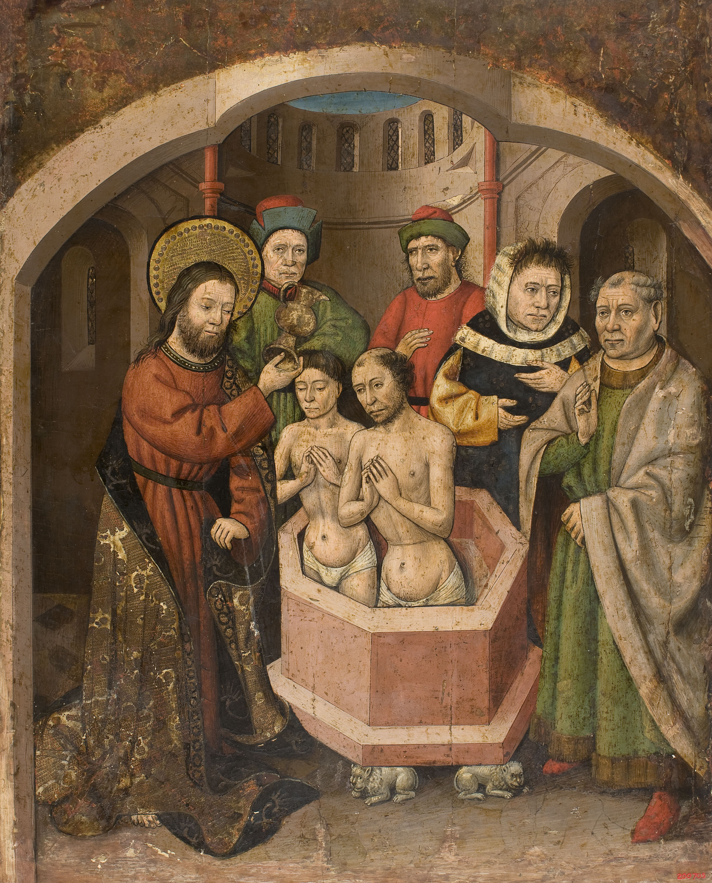 image for: Mestre de sant Bartomeu - Sant Bartomeu batejant - Cap a 1440-1460
