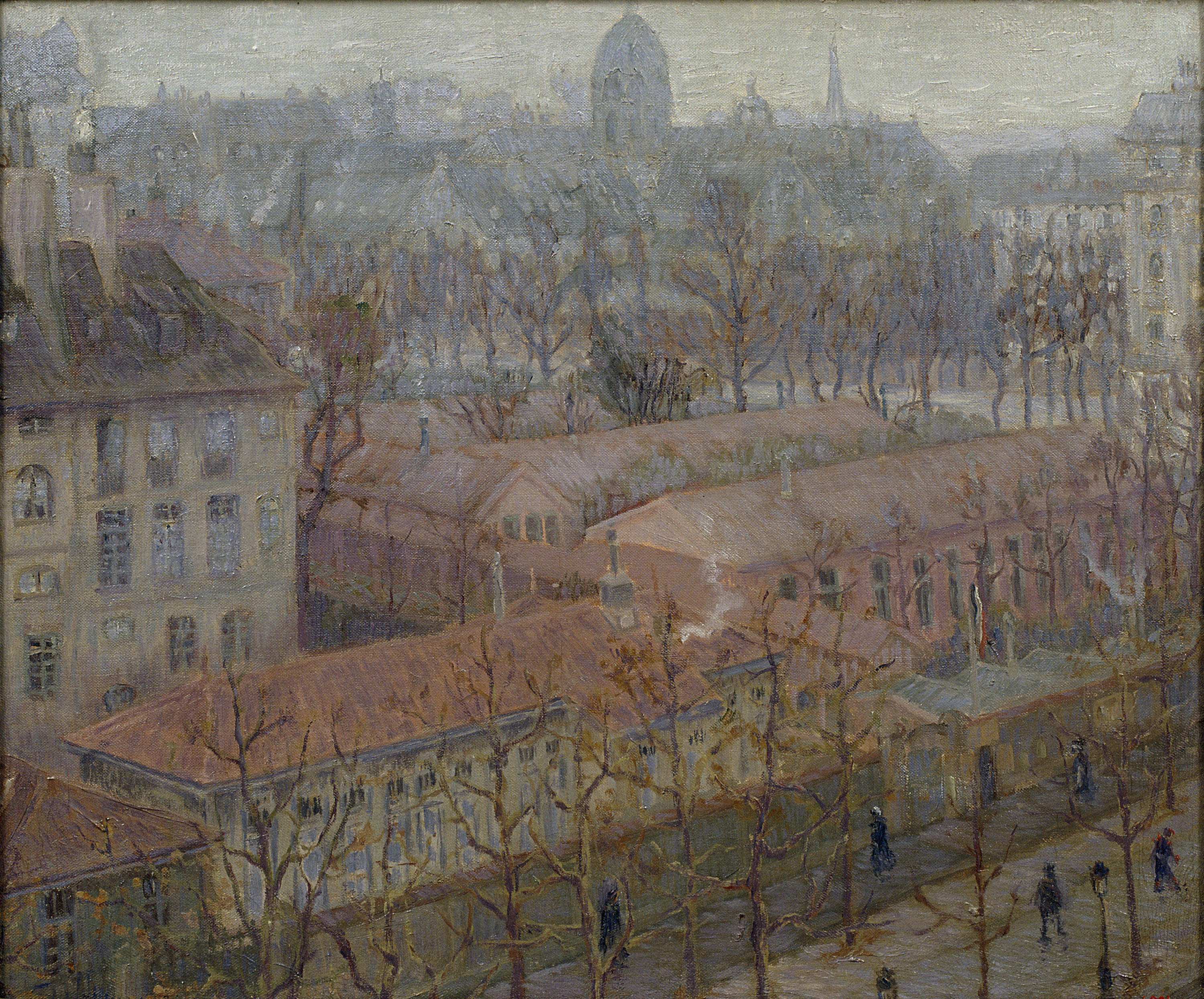 image for: Marià Pidelaserra - Un tros de París a vista d'aucell (Hivern: dia emboirat) - París, 1900