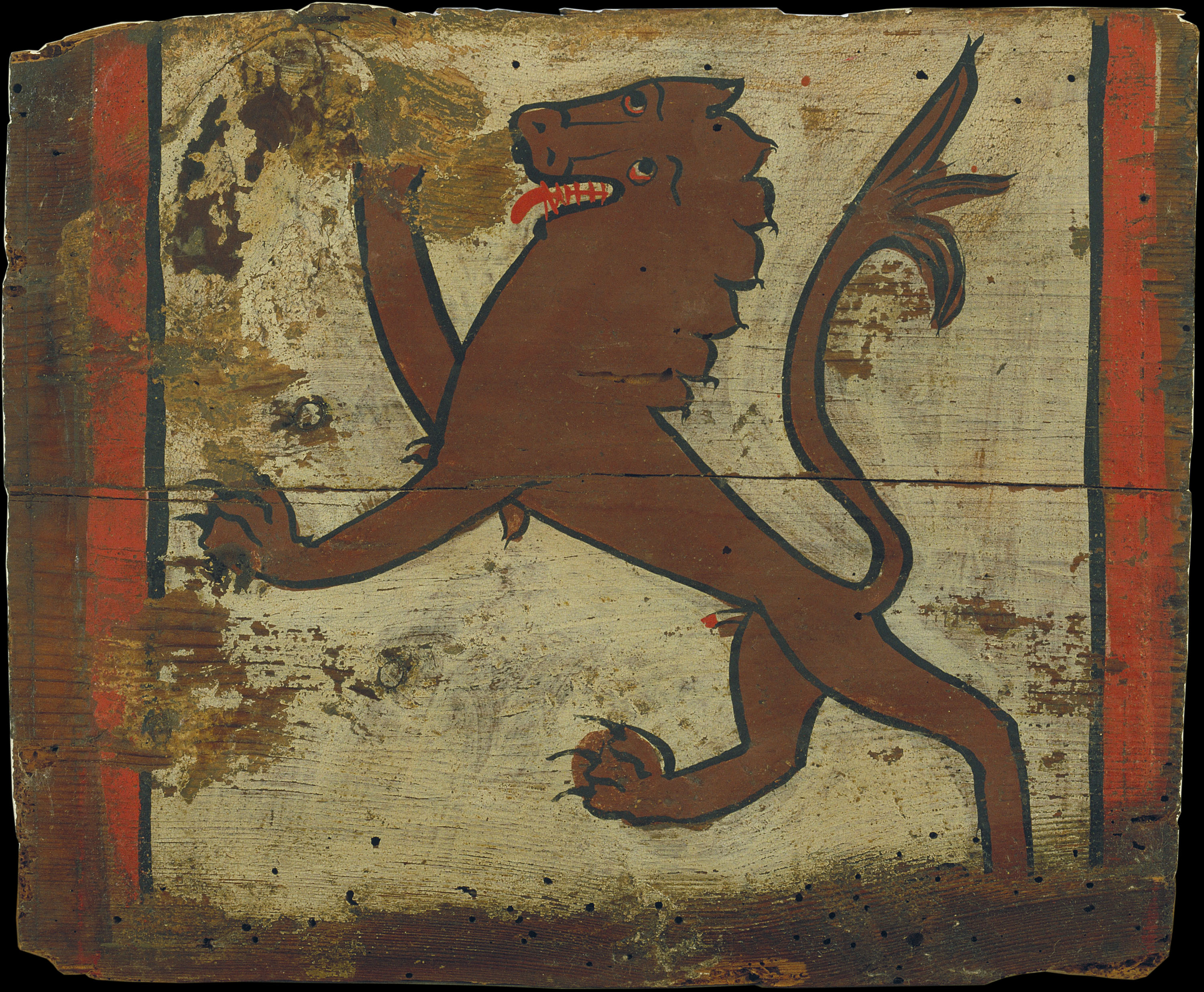 image for: Anònim. Castella - Tauleta d'enteixinat amb lleó rampant - Primera meitat del segle XIV