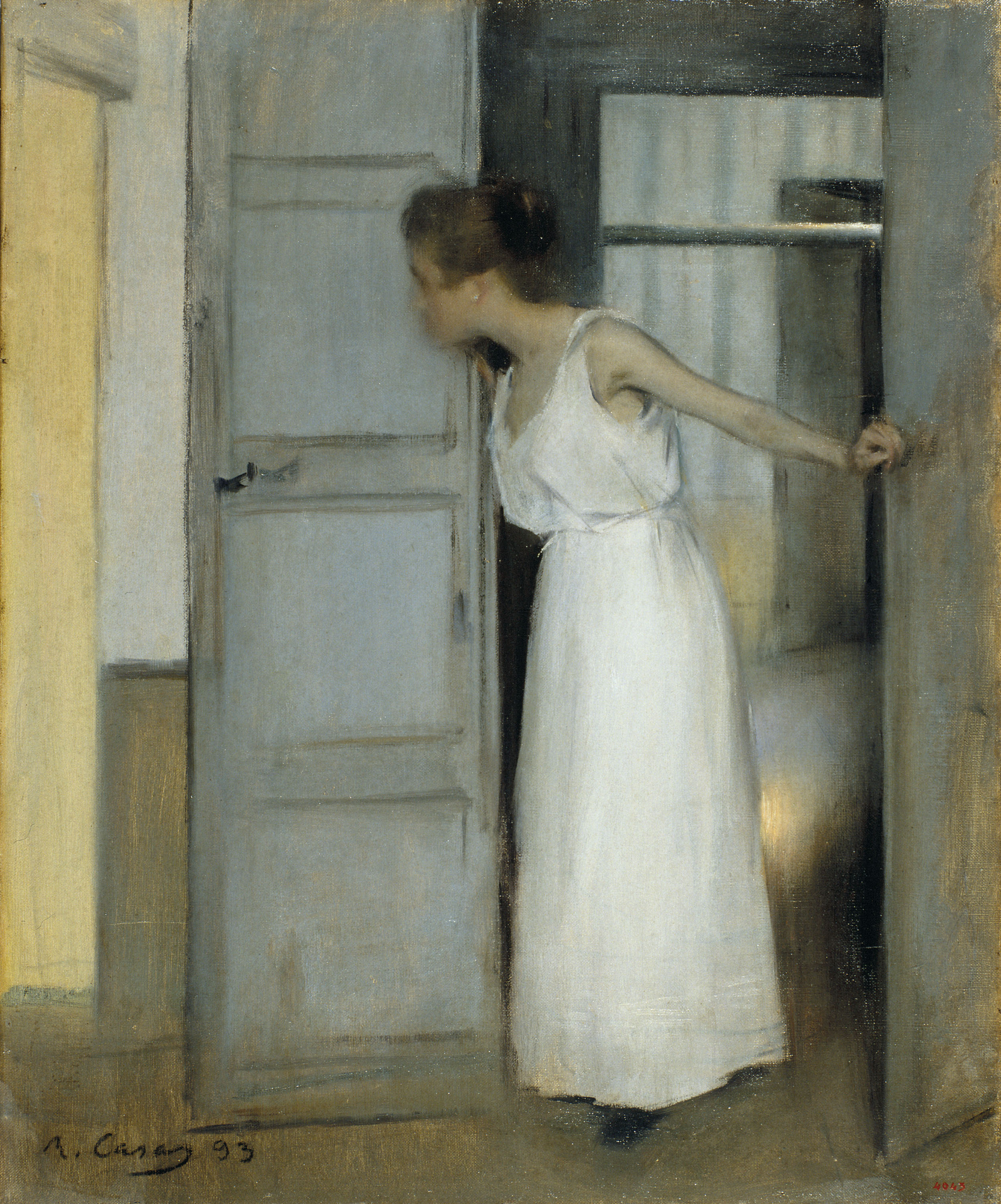 image for: Ramon Casas - Estudi d'estiu o Primero pasarás sobre mi cadáver - 1893