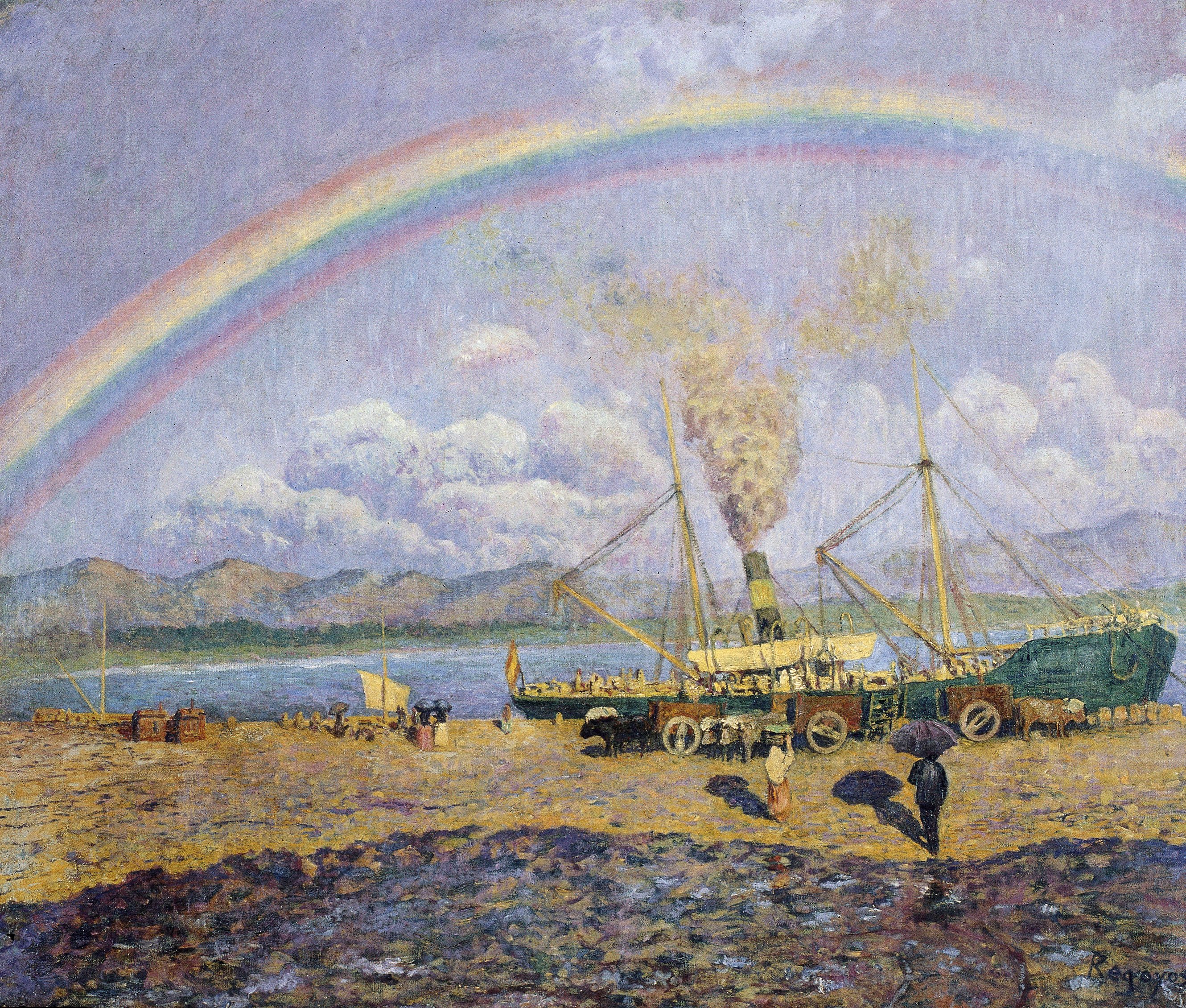 image for: Darío de Regoyos - El xàfec. Badia de Santoña - 1900