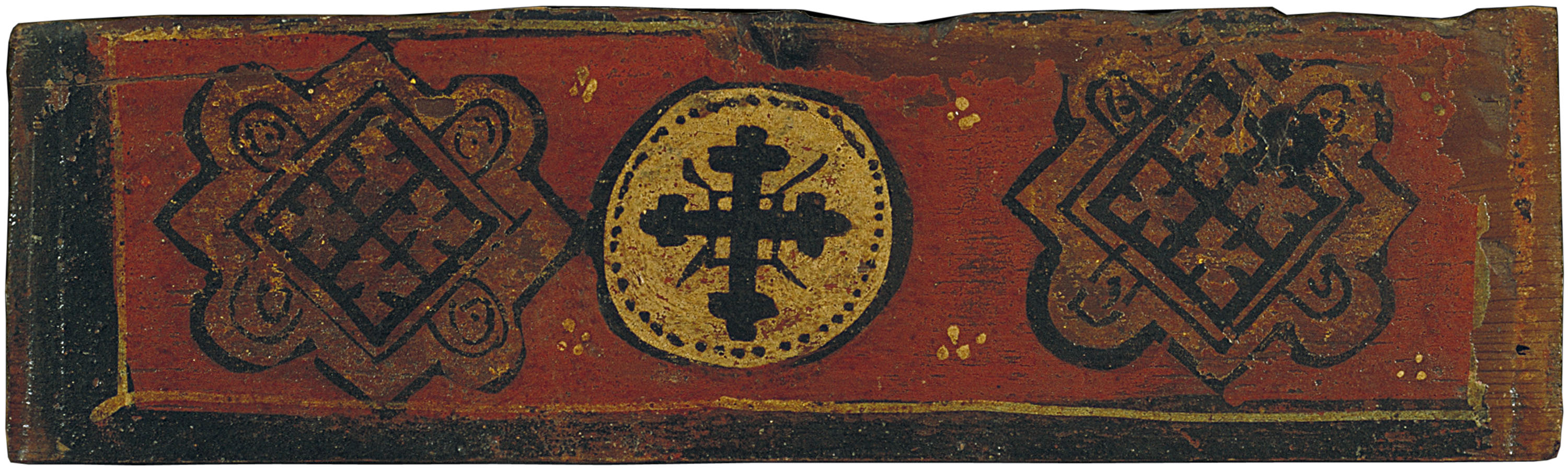 image for: Anònim. Catalunya - Tauleta d'enteixinat amb creu i escuts en losange - Finals del segle XIII