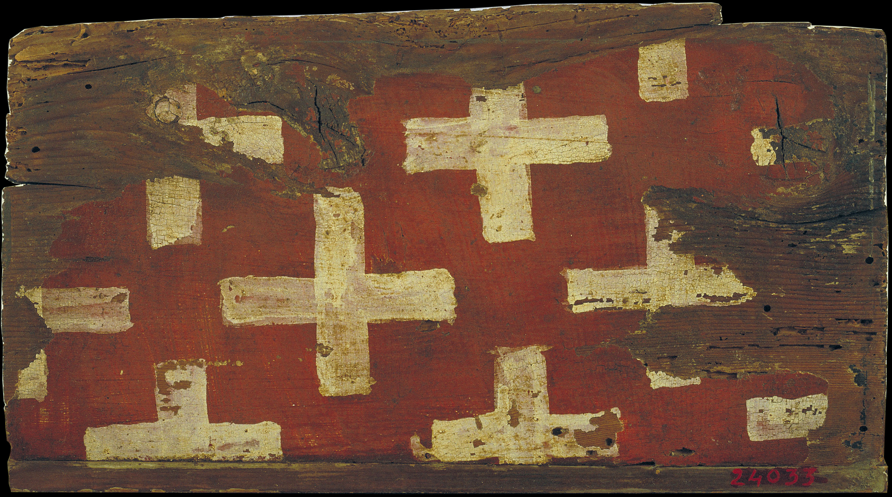 image for: Anònim. Catalunya - Tauleta d'enteixinat amb creus, emblema dels Cruïlles - Primer quart del segle XIV