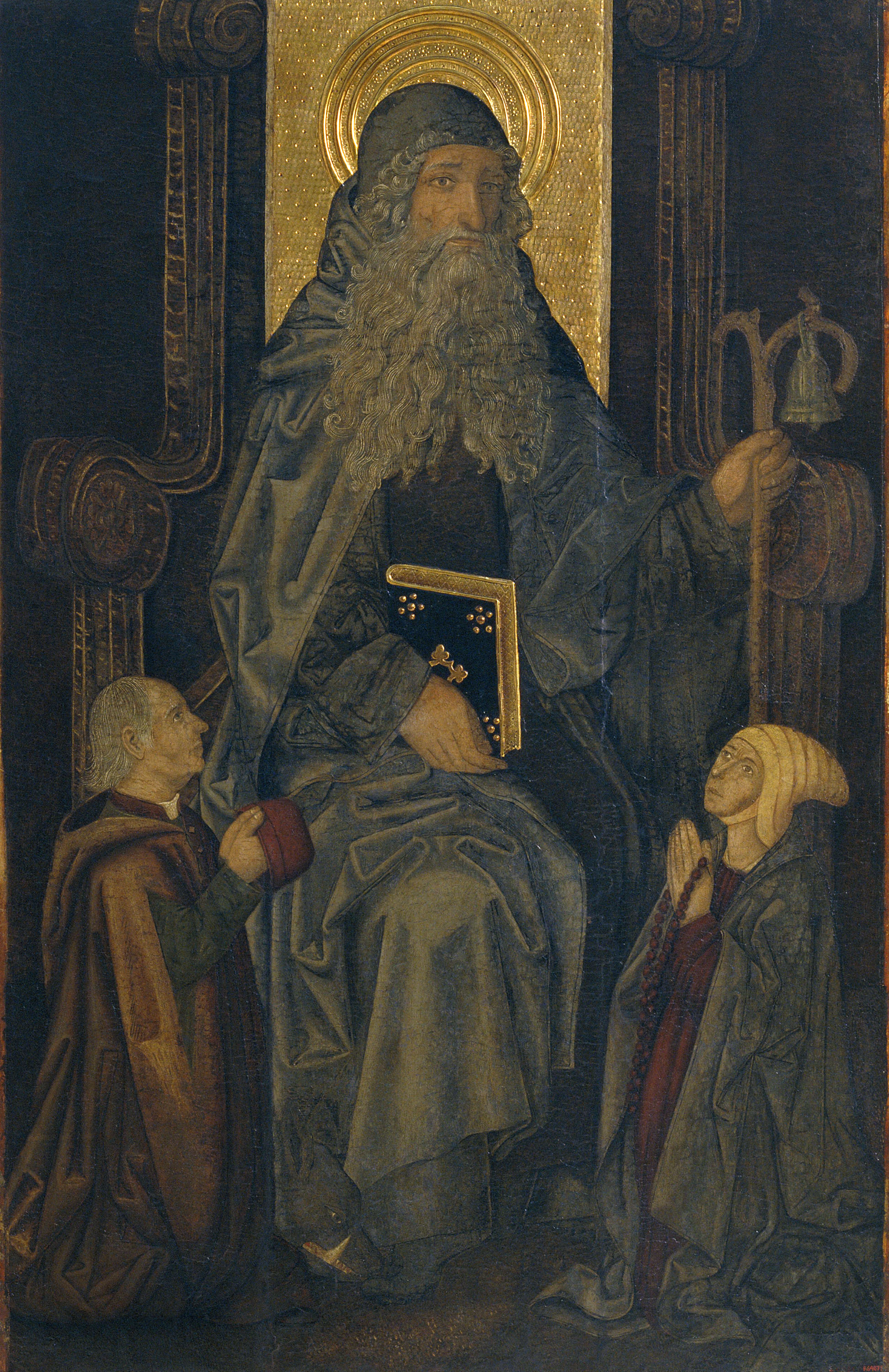image for: Martín Bernat - Sant Antoni Abat i donants - 1480-1495