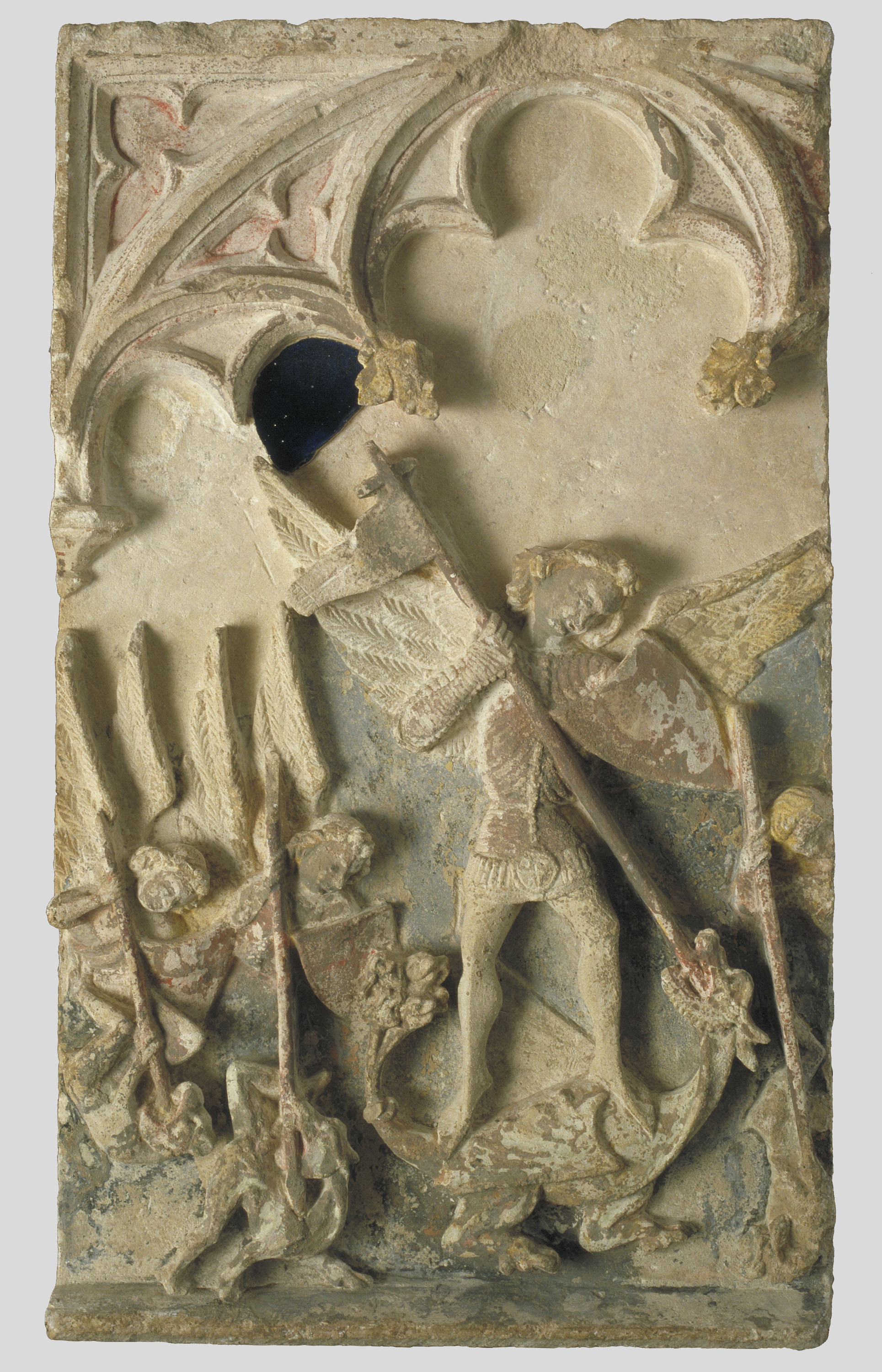 image for: Mestre de Sant Mateu - Victòria de sant Miquel i els àngels sobre els dimonis - Darrer terç del segle XIV