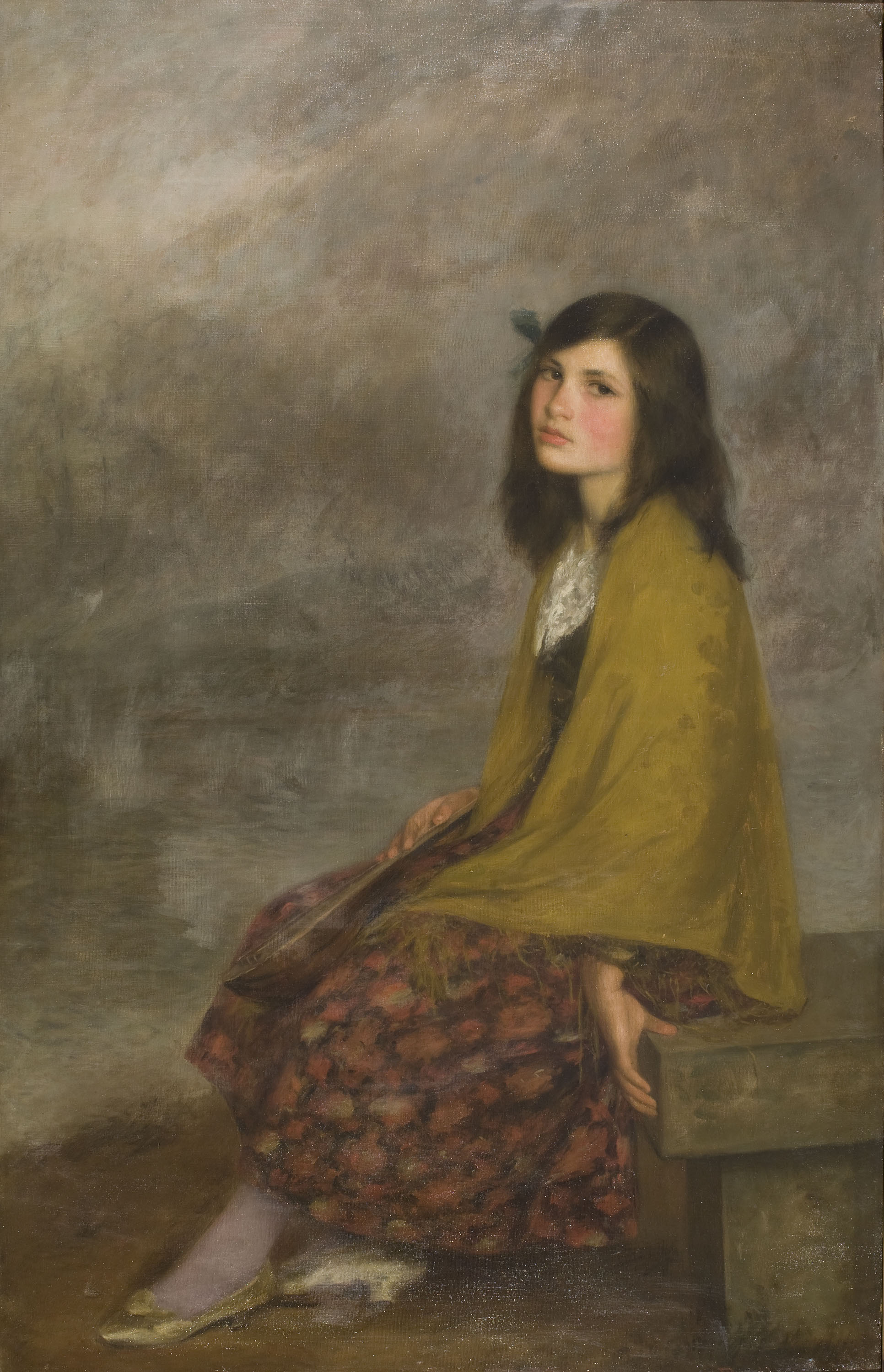 image for: Joan Brull - Retrat de nena - Cap a 1910