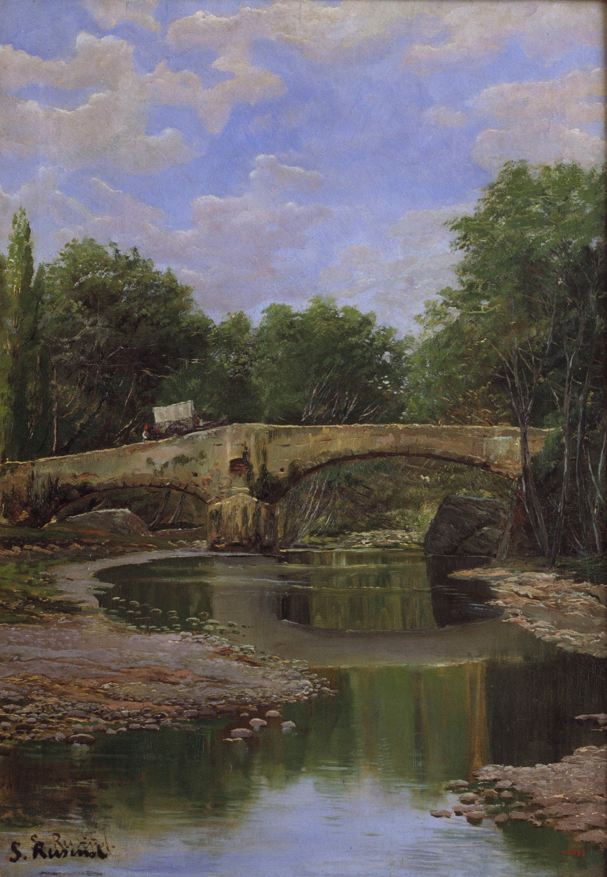 image for: Santiago Rusiñol - Pont sobre un riu - Barcelona, Cap a 1884