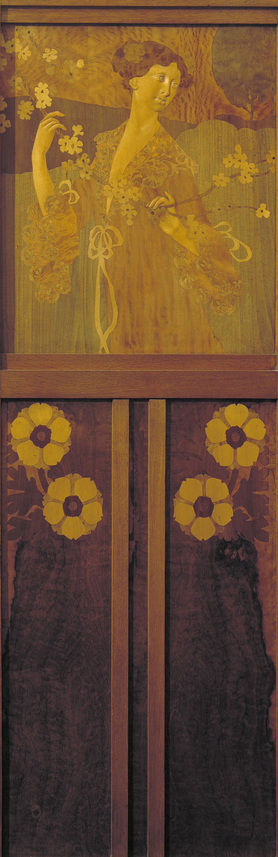 image for: Gaspar Homar - Donzella sostenint una branca - Cap a 1905