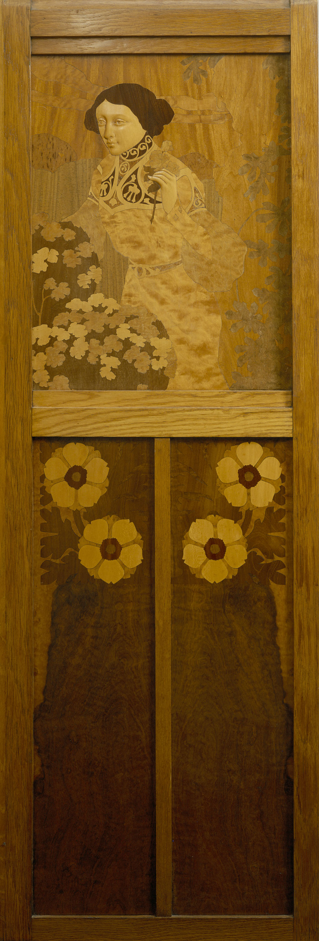 image for: Gaspar Homar - Donzella collint flors - Cap a 1905