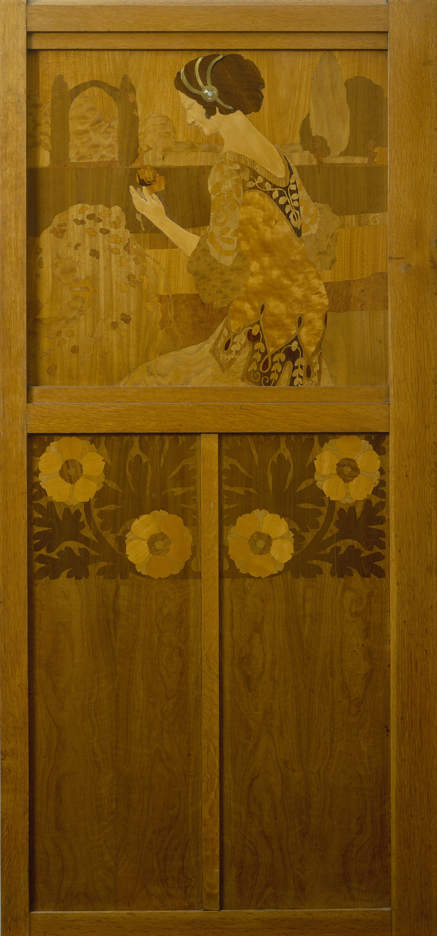 image for: Gaspar Homar - Donzella asseguda al jardí - Cap a 1905
