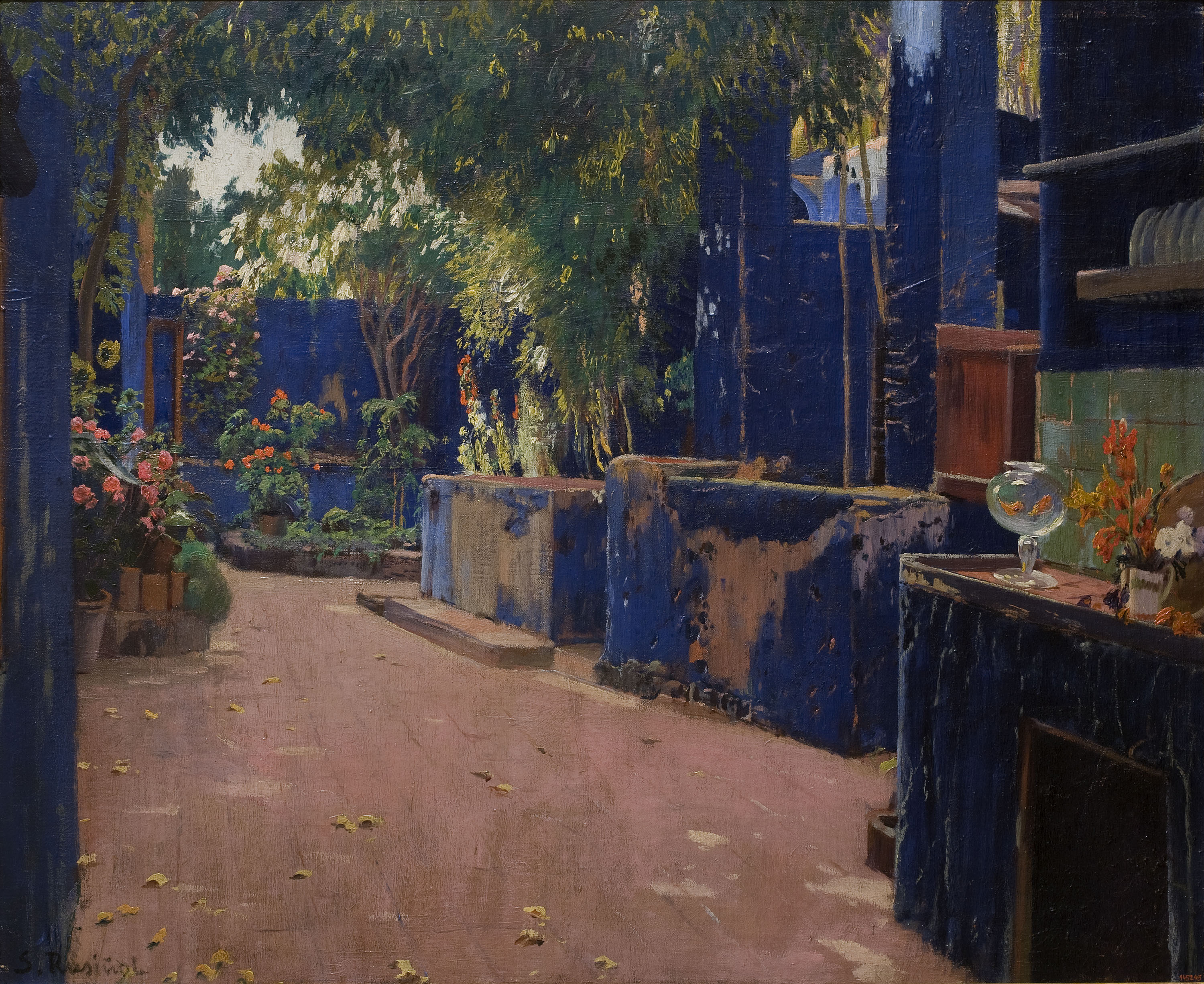 image for: Santiago Rusiñol - Pati blau - 1913