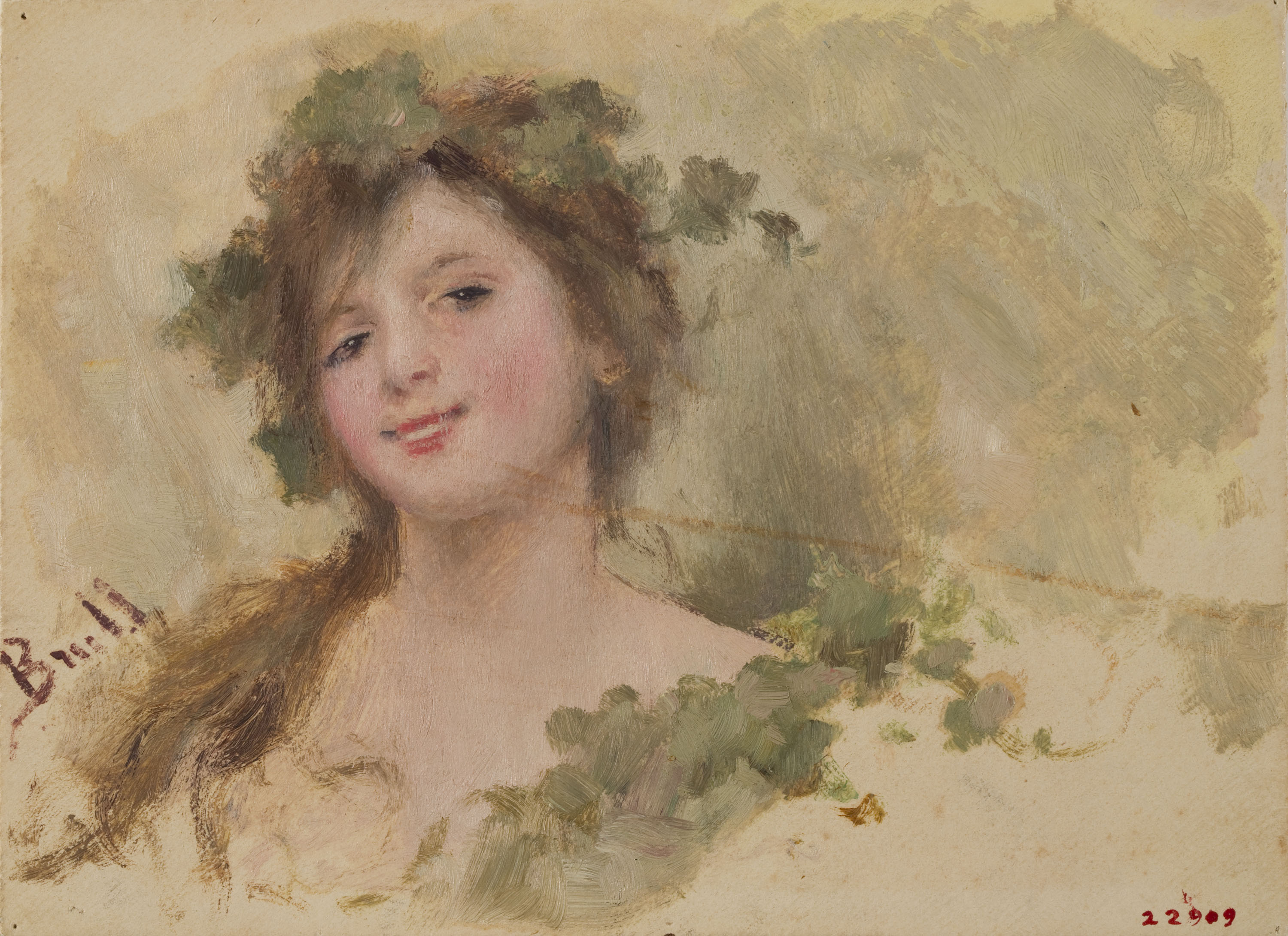 image for: Joan Brull - Bust de noia somrient - Entre 1896-1911