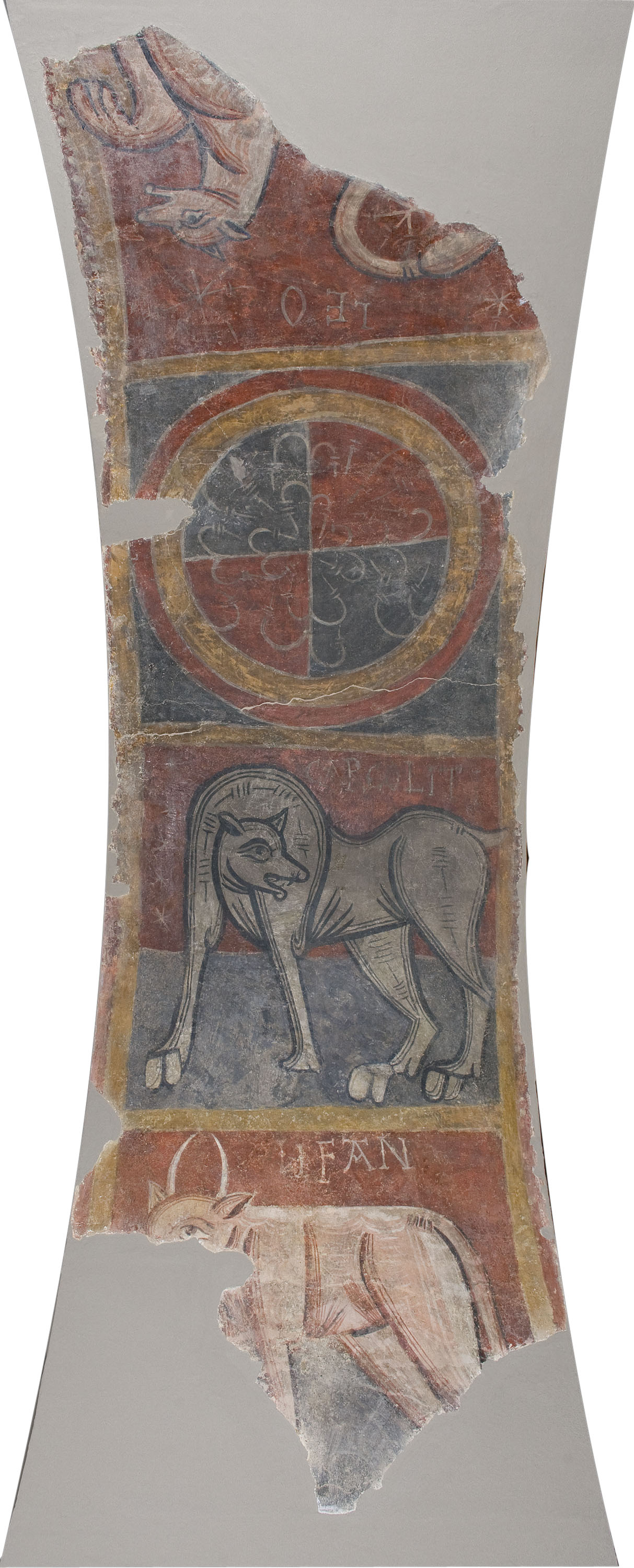 image for: Mestre de Boí - CARCOLITI, elefant i lleó de Sant Joan de Boí - Cap a 1100