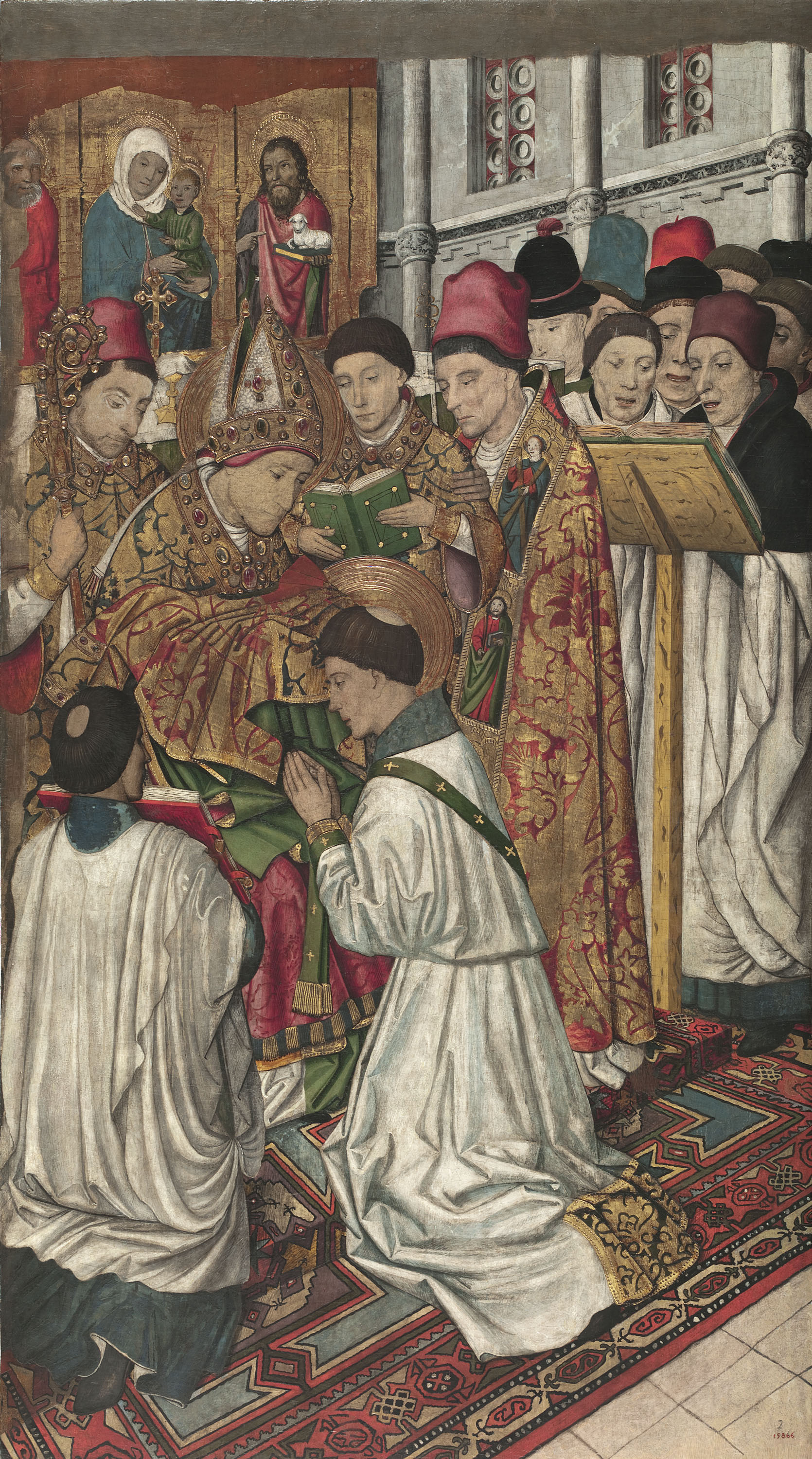 image for: Jaume Huguet - Sant Vicenç ordenat per sant Valeri - Cap a 1455-1460