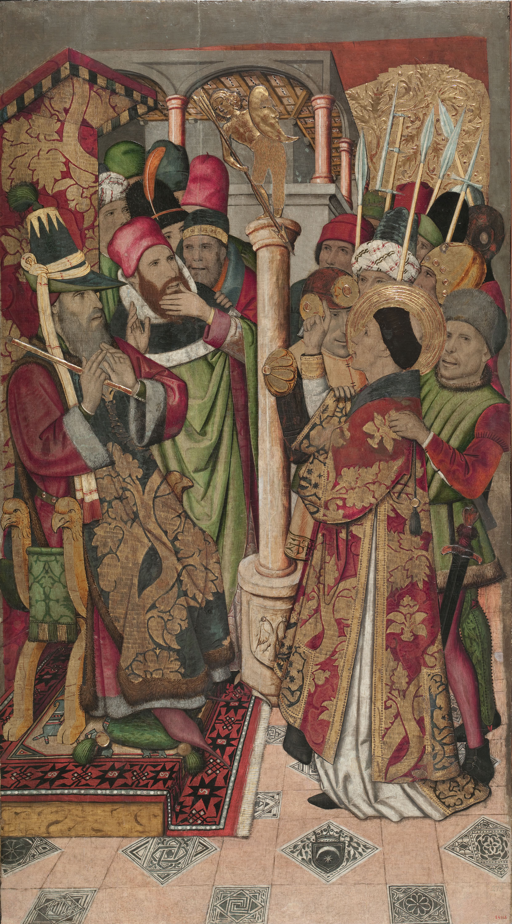 image for: Jaume Huguet - Sant Vicenç davant Dacià - Cap a 1455-1460