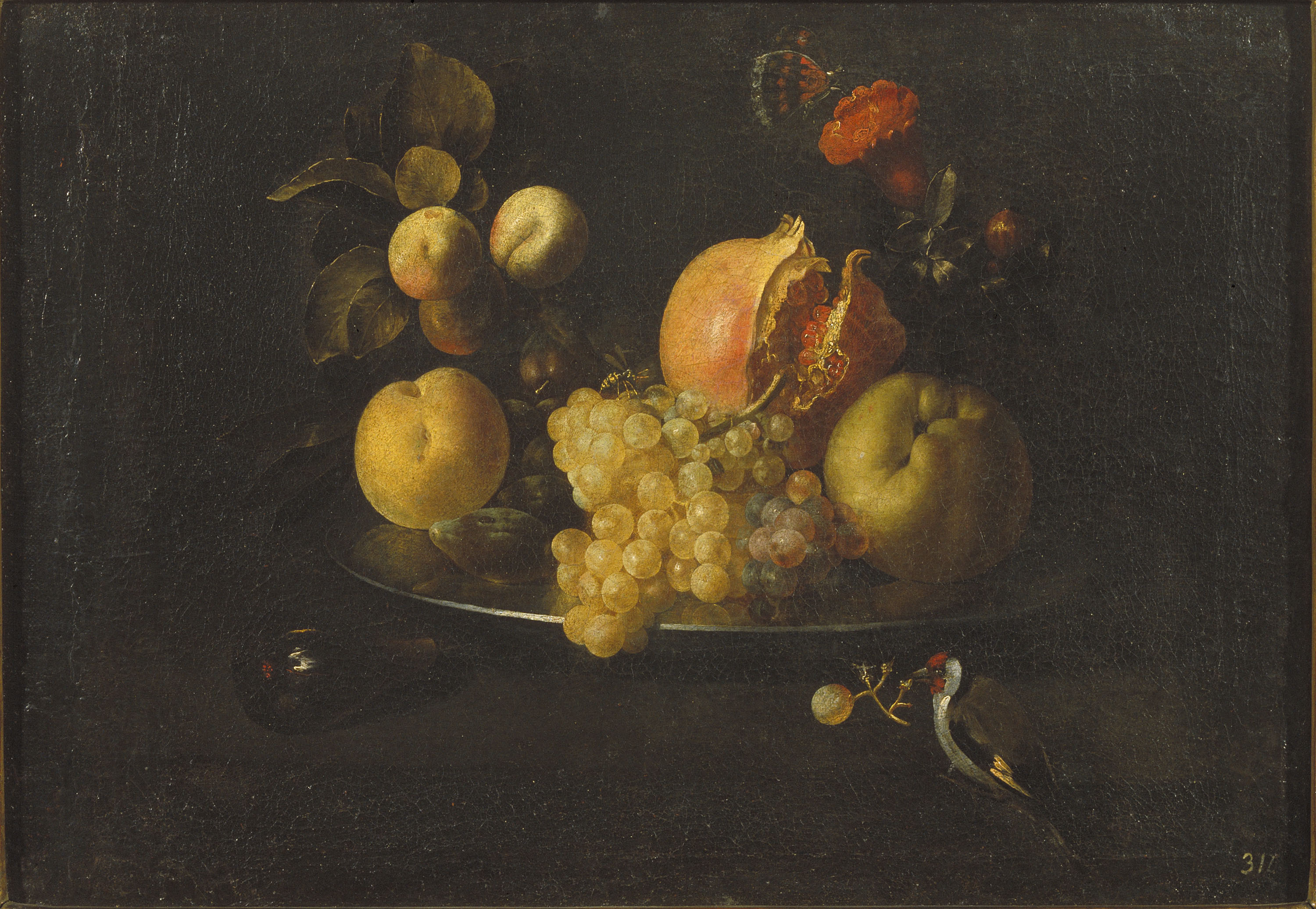 image for: Juan de Zurbarán - Natura morta amb fruita i cadernera - Entre 1639-1640
