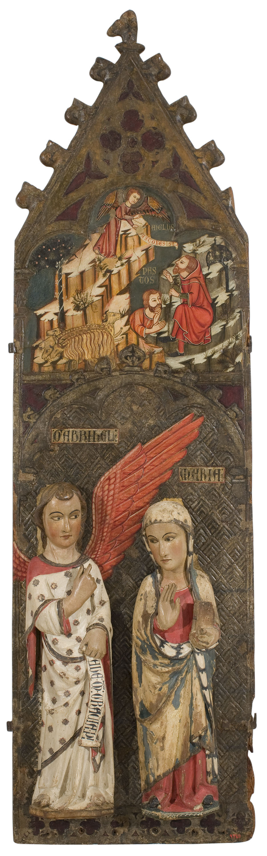 image for: Mestre de Vallbona de les Monges (Guillem Seguer ?) - Anunci als Pastors i Anunciació - Cap a 1335-1350
