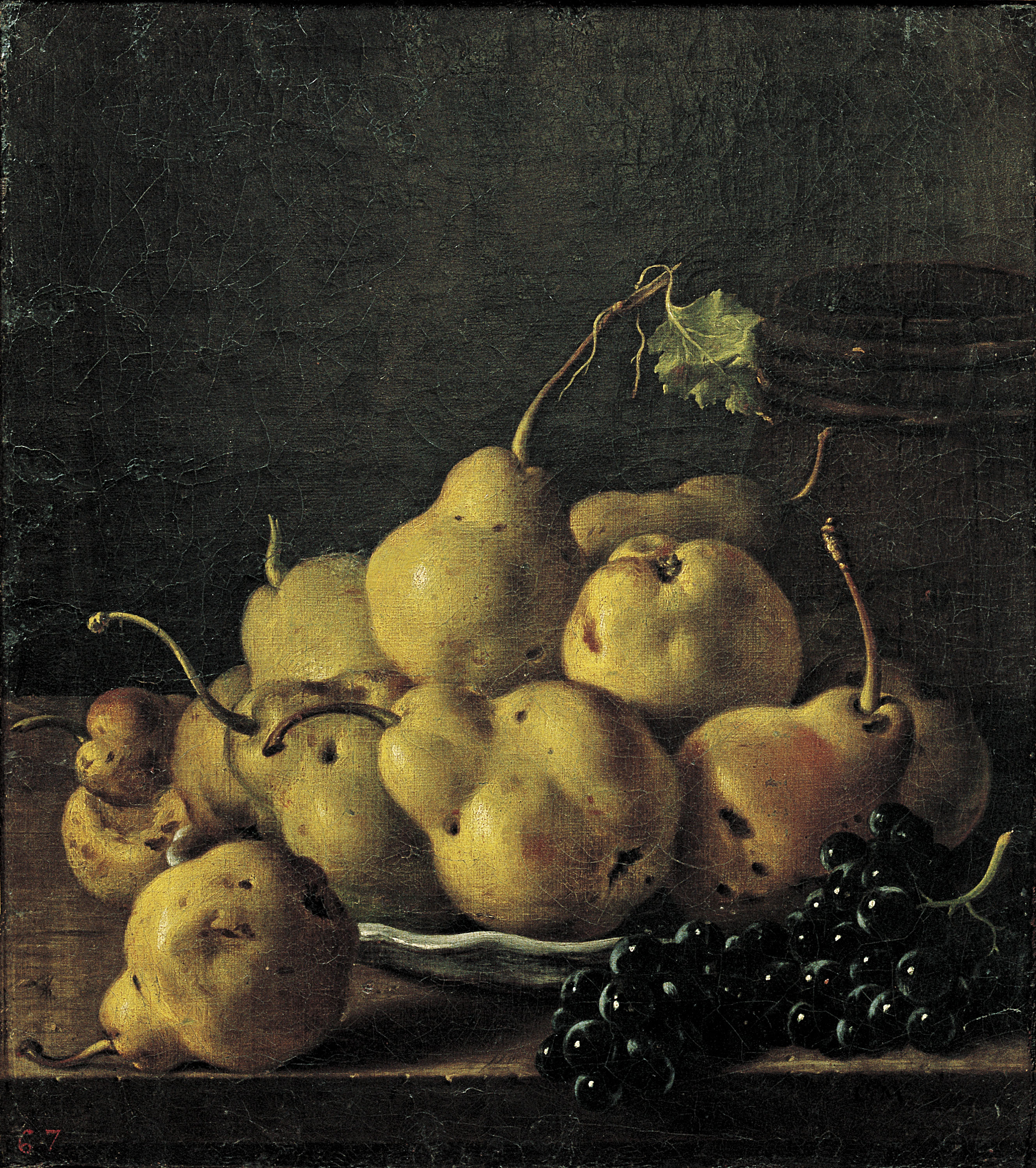 image for: Luis Egidio Meléndez - Natura morta amb peres i raïm - Cap a 1771