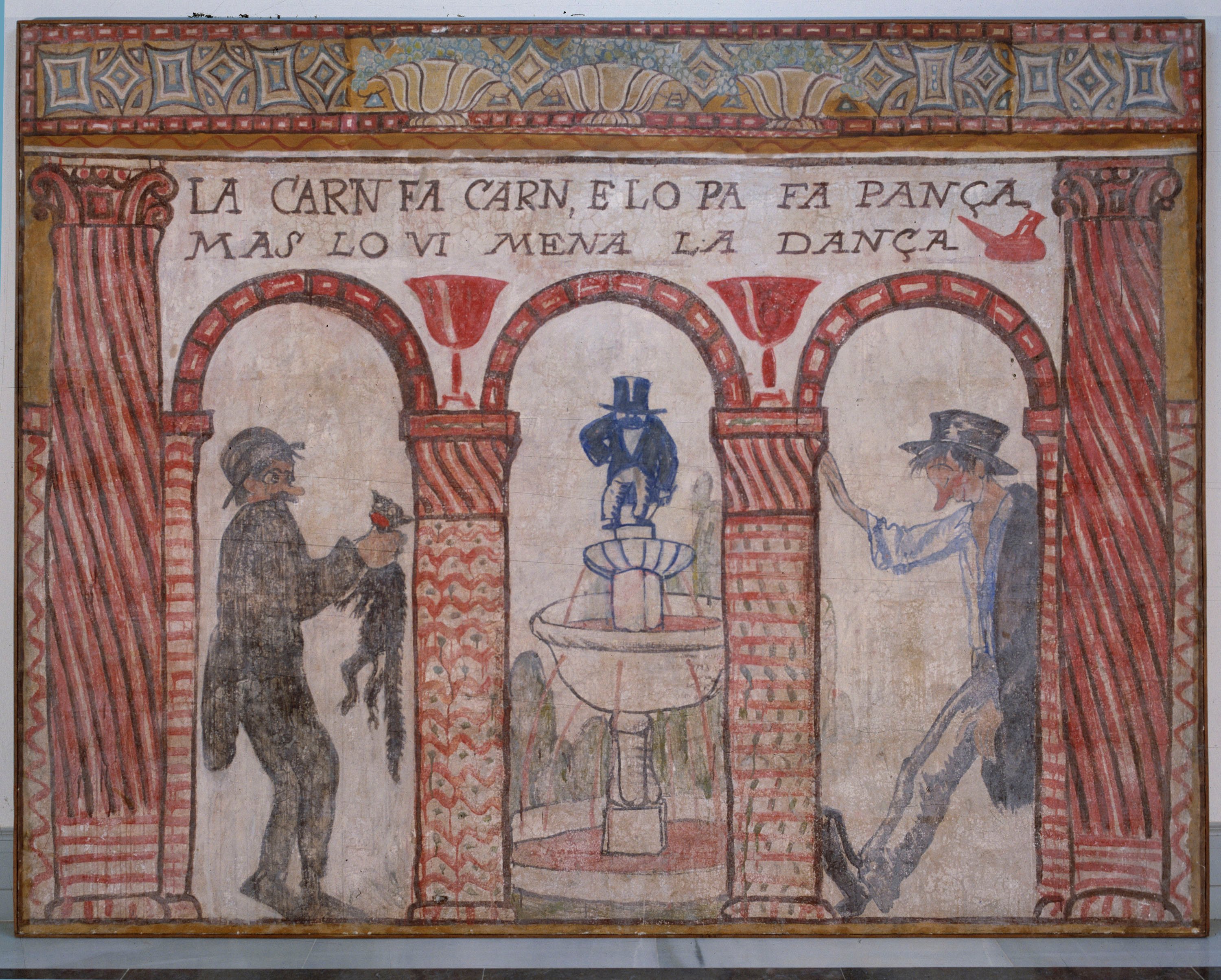 image for: Xavier Nogués - Fragment de la decoració mural del celler de les Galeries Laietanes - 1915