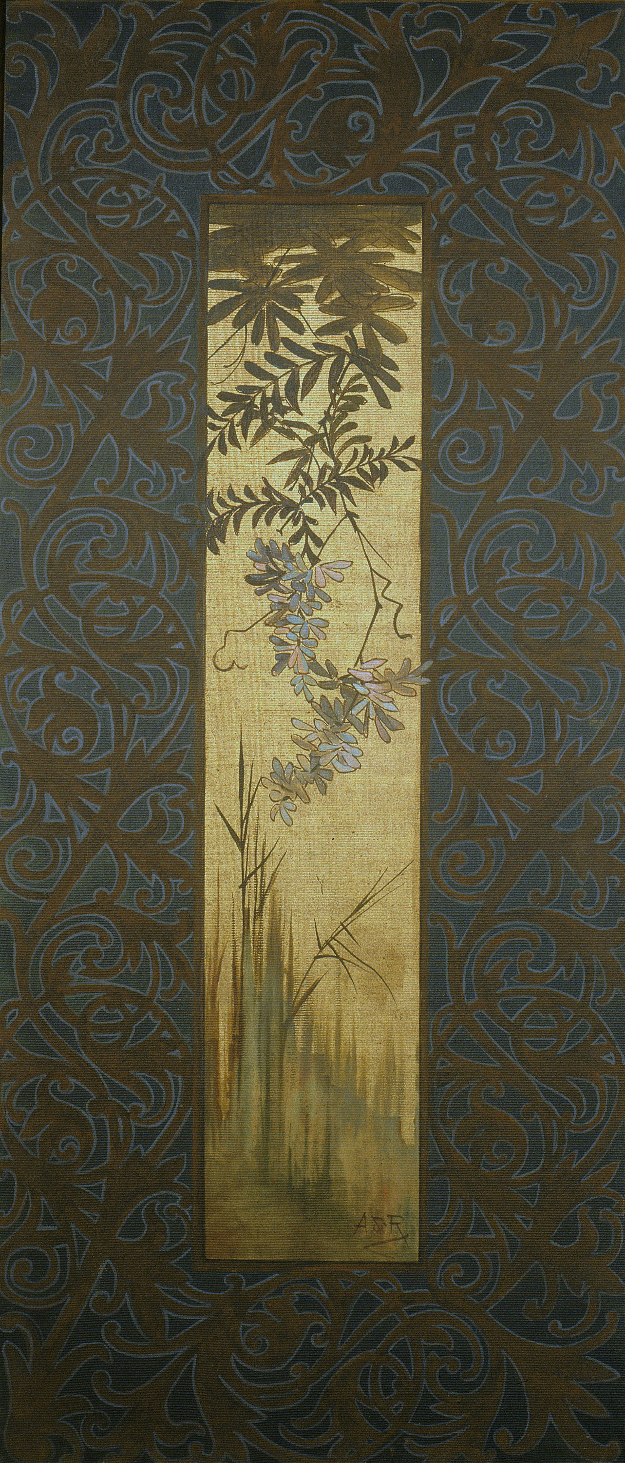 image for: Alexandre de Riquer - Composició amb motius vegetals japonitzants - 1887
