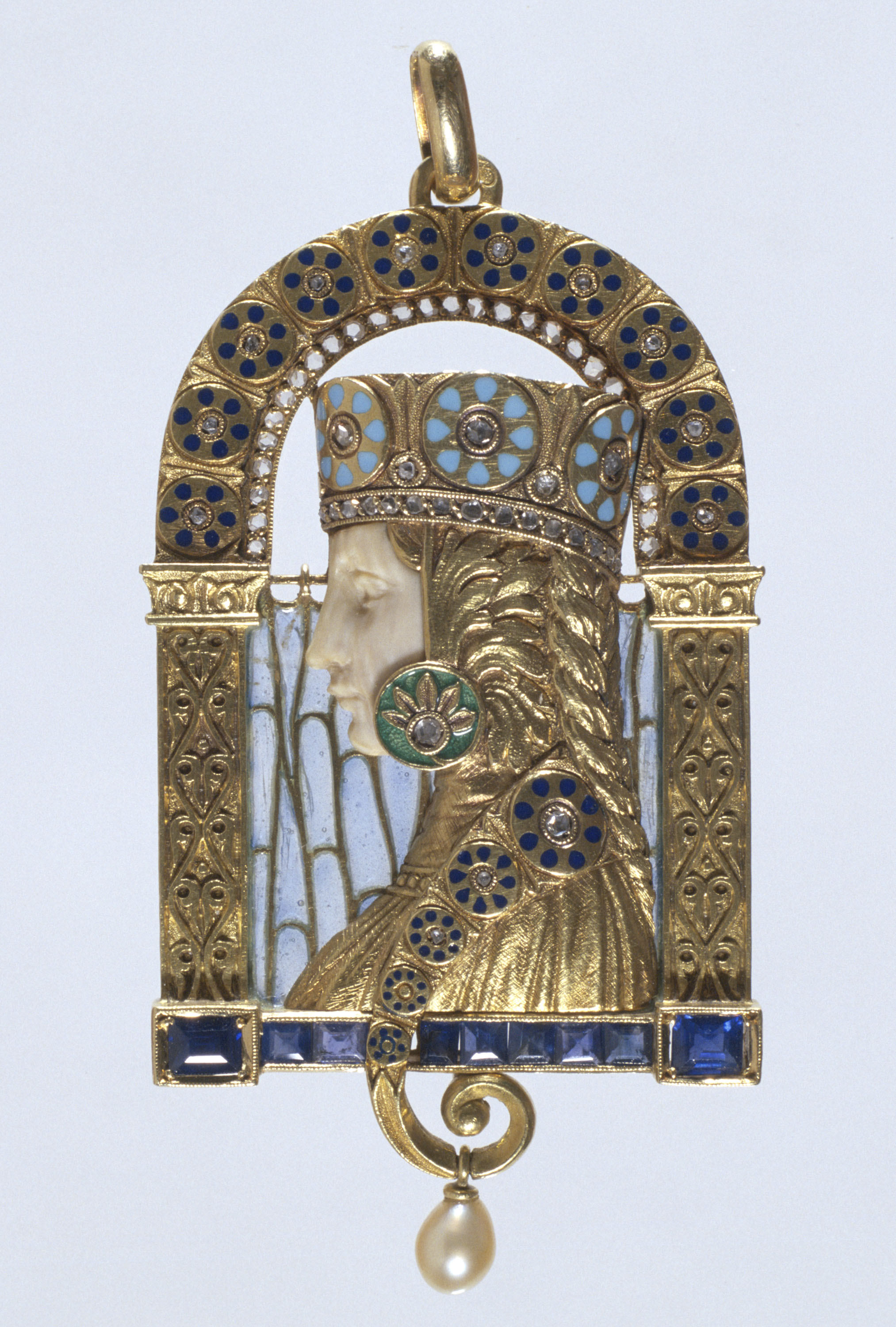 image for: Lluís Masriera - Penjoll amb figura bizantina - Cap a 1915
