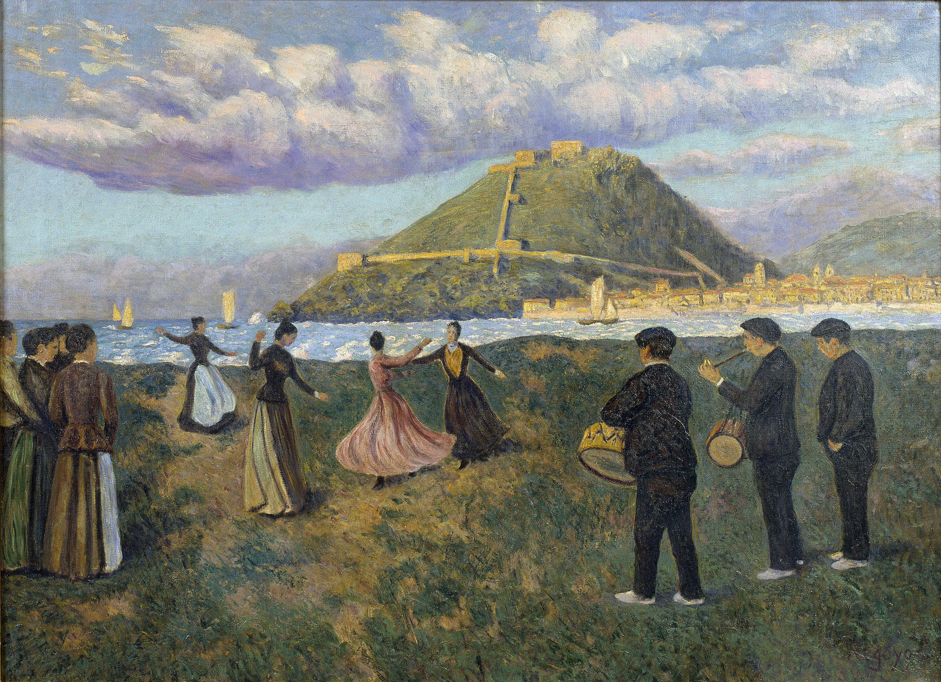 image for: Darío de Regoyos - Festa basca (ball a El Antiguo, Sant Sebastià) - 1888