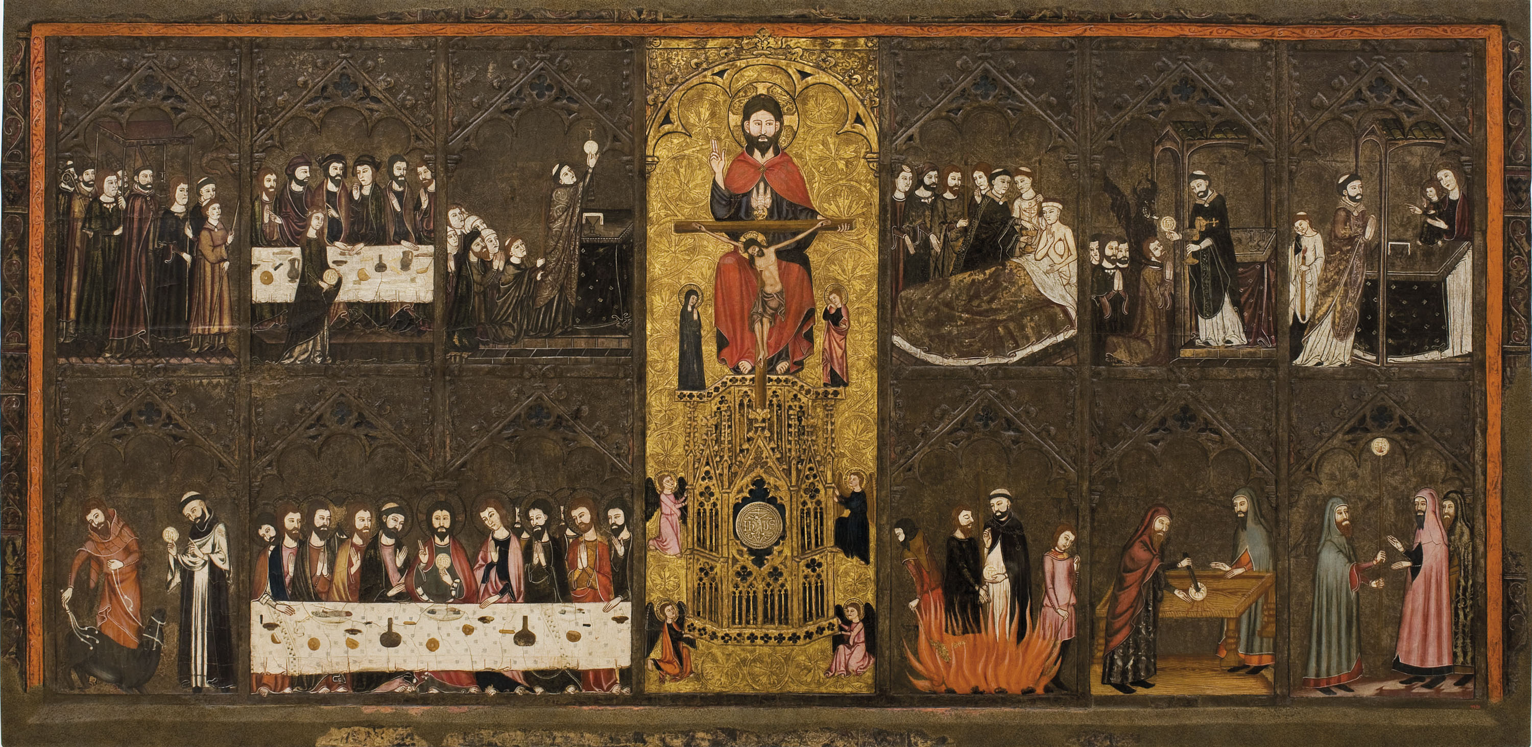 image for: Mestre de Vallbona de les Monges (Guillem Seguer ?) - Retaule del Corpus Christi - Cap a 1335-1345