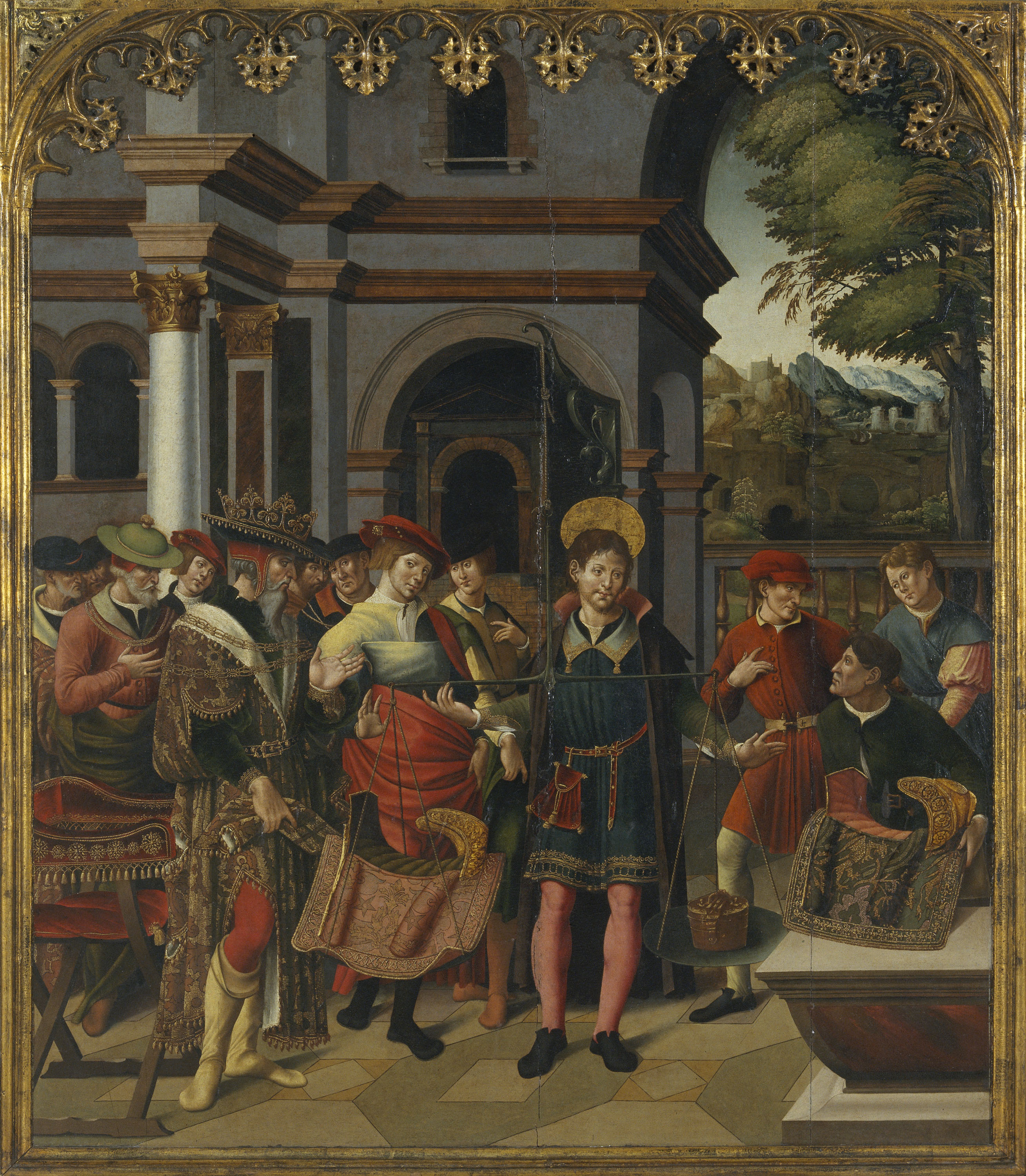 image for: Pere Nunyes - Pesatge de les selles davant del rei Clotari II - 1526-1529